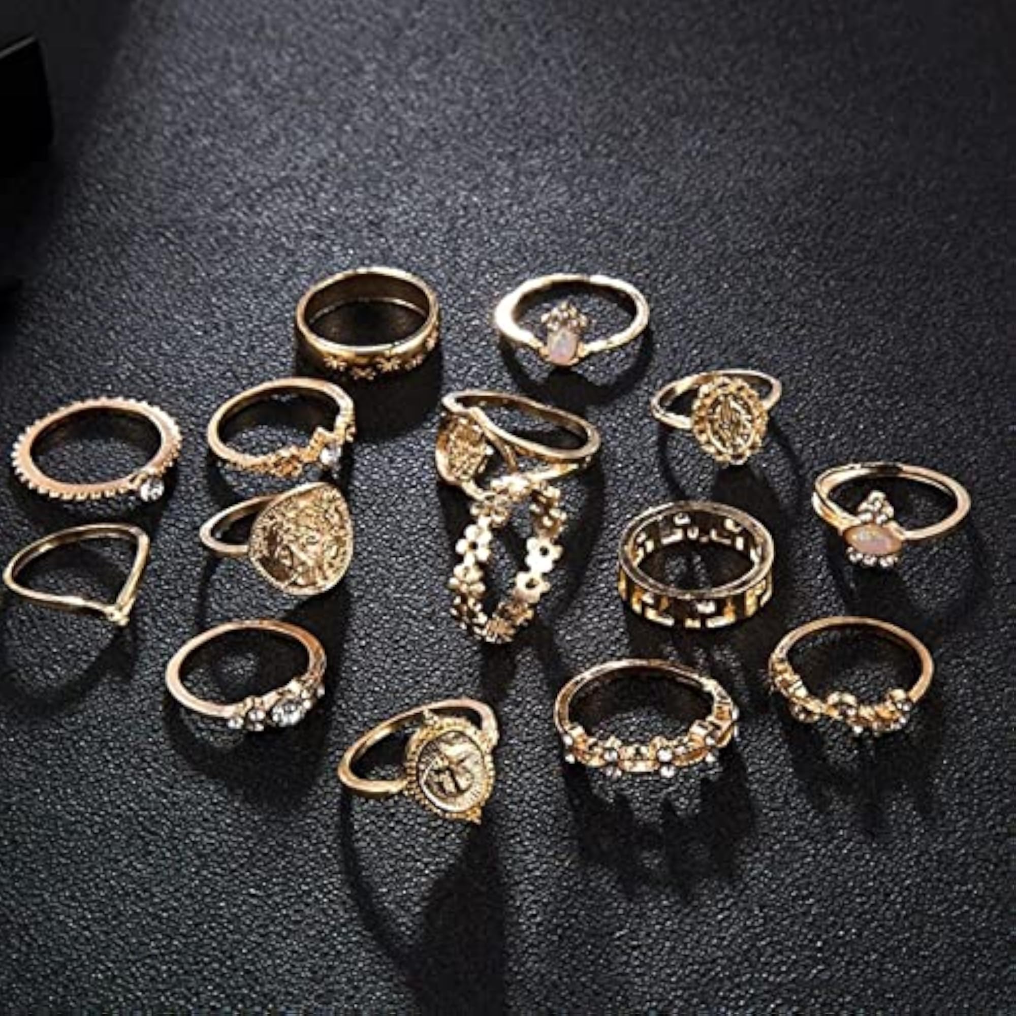Set of 15 Contemporary Stackable Rings