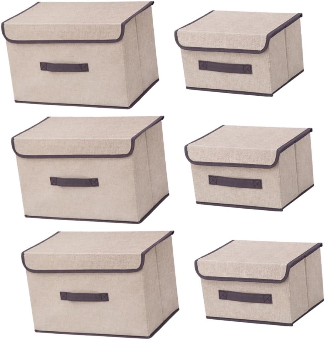 3 Sets Foldable Fabric Storage Bins with Lids for Clothes Organizer Dustproof Closet Storage Boxes Space Saving Containers for Home