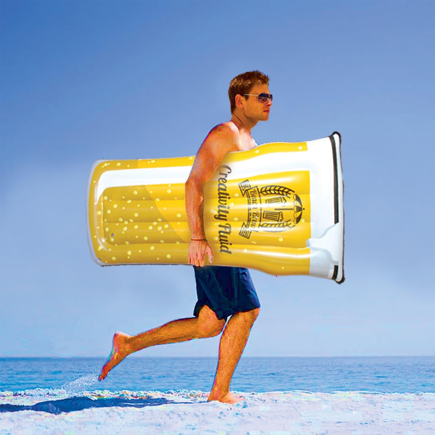 CKB LTD Novelty Pint Beer Lager Glass Inflatable Pool Float Lounger Adults Size 150cm Summer Holiday Blow Up Toys For Swimming Pool Party Beach - Image 2