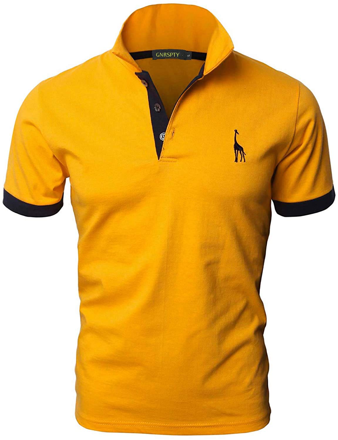 GNRSPTY Polo da Uomo Manica Corta Ricami Fulvi Casual Chic Poloshirt Camicia T-Shirt Estate