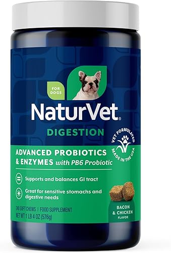 Miniatura 18 de NaturVet Probióticos avanzados y enzimas - Probiótico PB6 Plus Vet Strength | Apoya y equilibra mascotas con estómagos sensibles y problemas