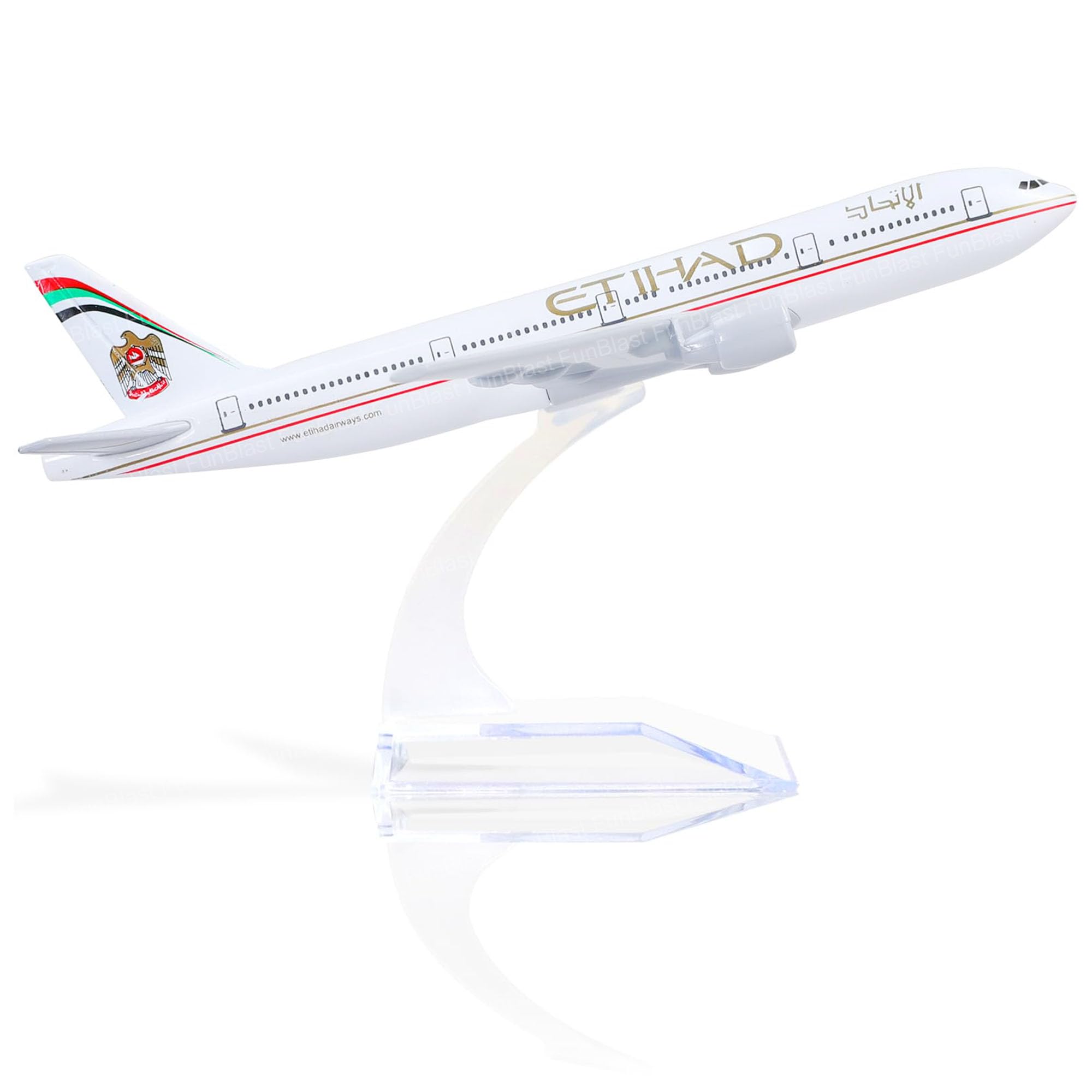 FunBlast Diecast Aeroplane Scale Model - Airplane Miniature Model Only for Display, Size -16 Cm (B777-Etihad)-image-37