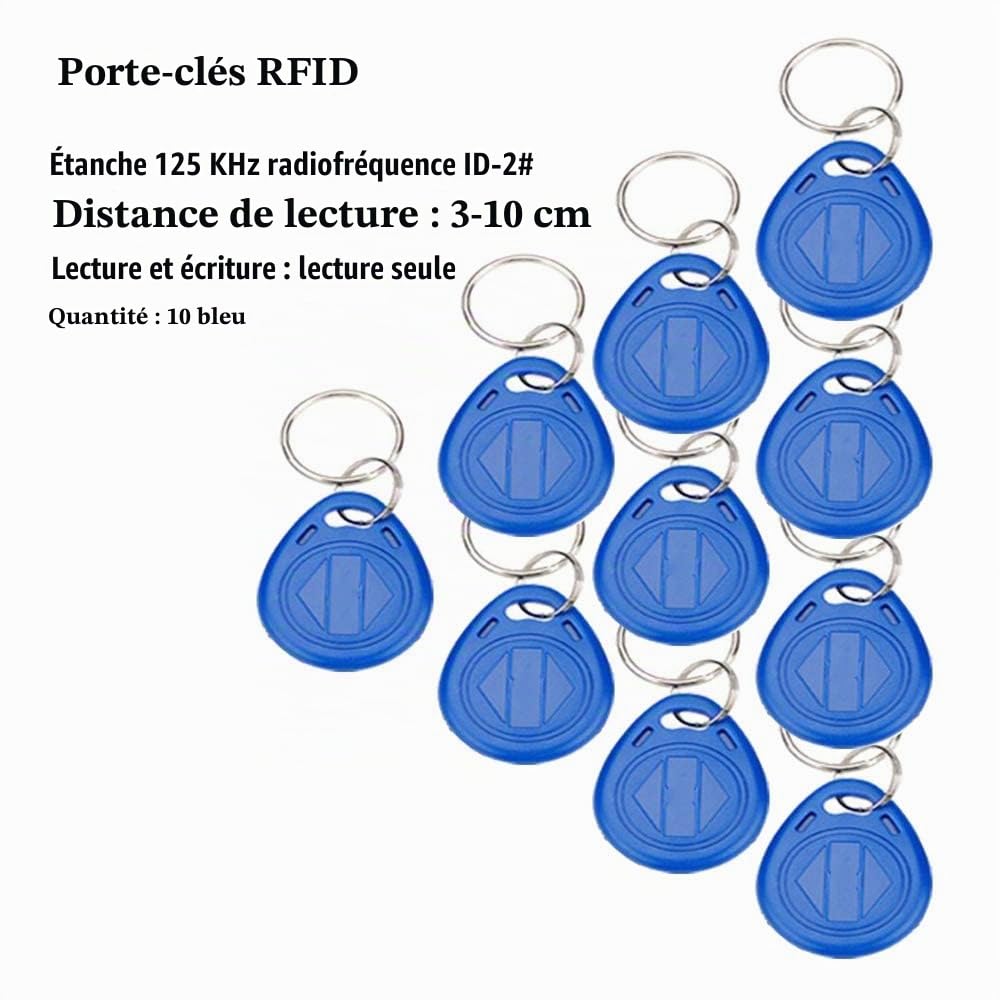 WANGCL Kit complet de système de contrôle d'accès pour ports RFID avec clavier d'entrée porte autonome de 125 KHz, bouton de sortie d'alimentation électrique avec serrure magnétique