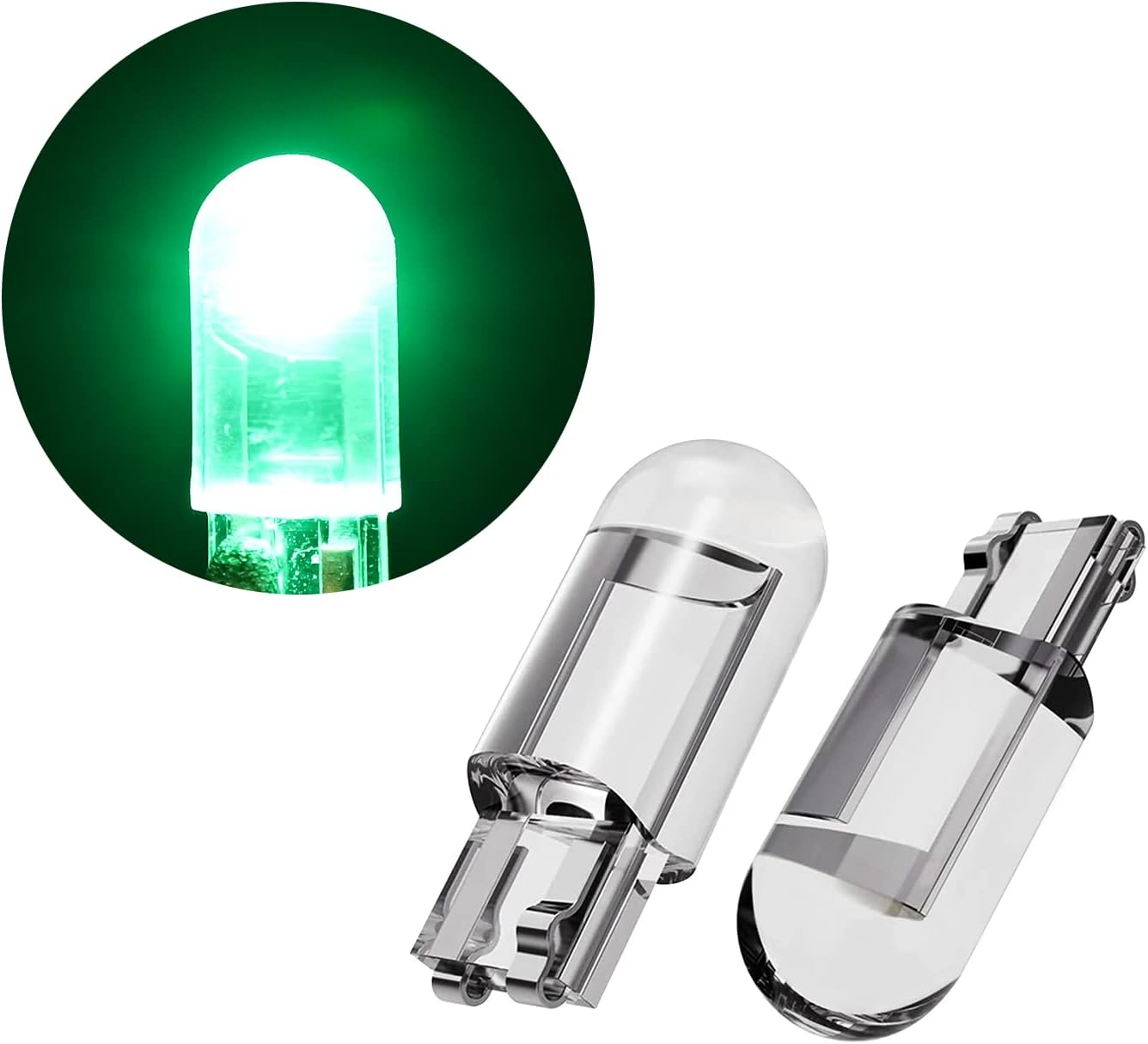 AllExtreme EXGT10 Universal T10 LED Parking Light Super Bright Interior Pilot License Plate Dome Indicator Lamp Bulb for Car Bike and Motorcycle (Green)