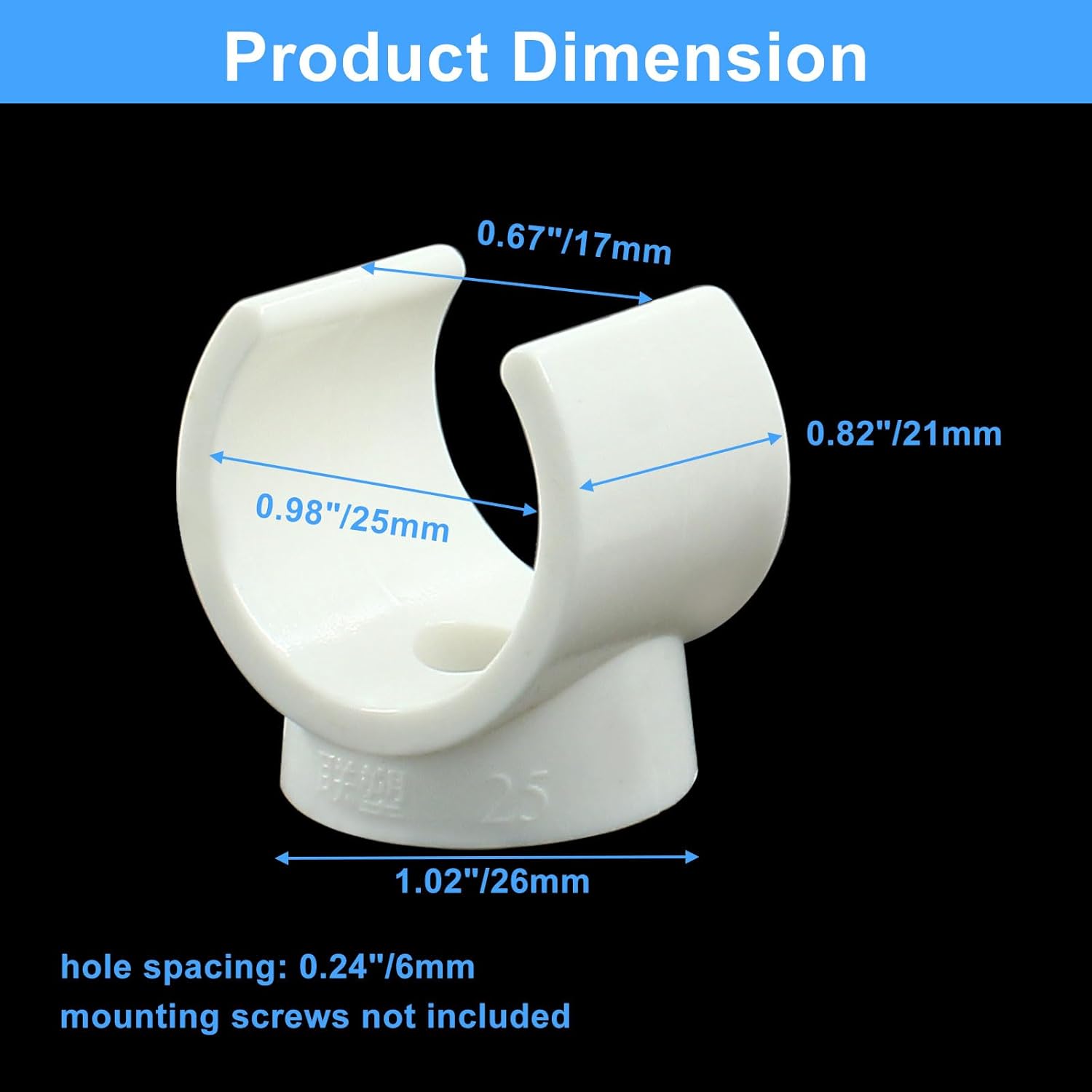 50pcs PEX Clamp 1 Inch Pipe Clamps, PVC Pipe Holder PEX Pipe Hangers for Water Pipes, Tubing, Hose Support Clamp Clip