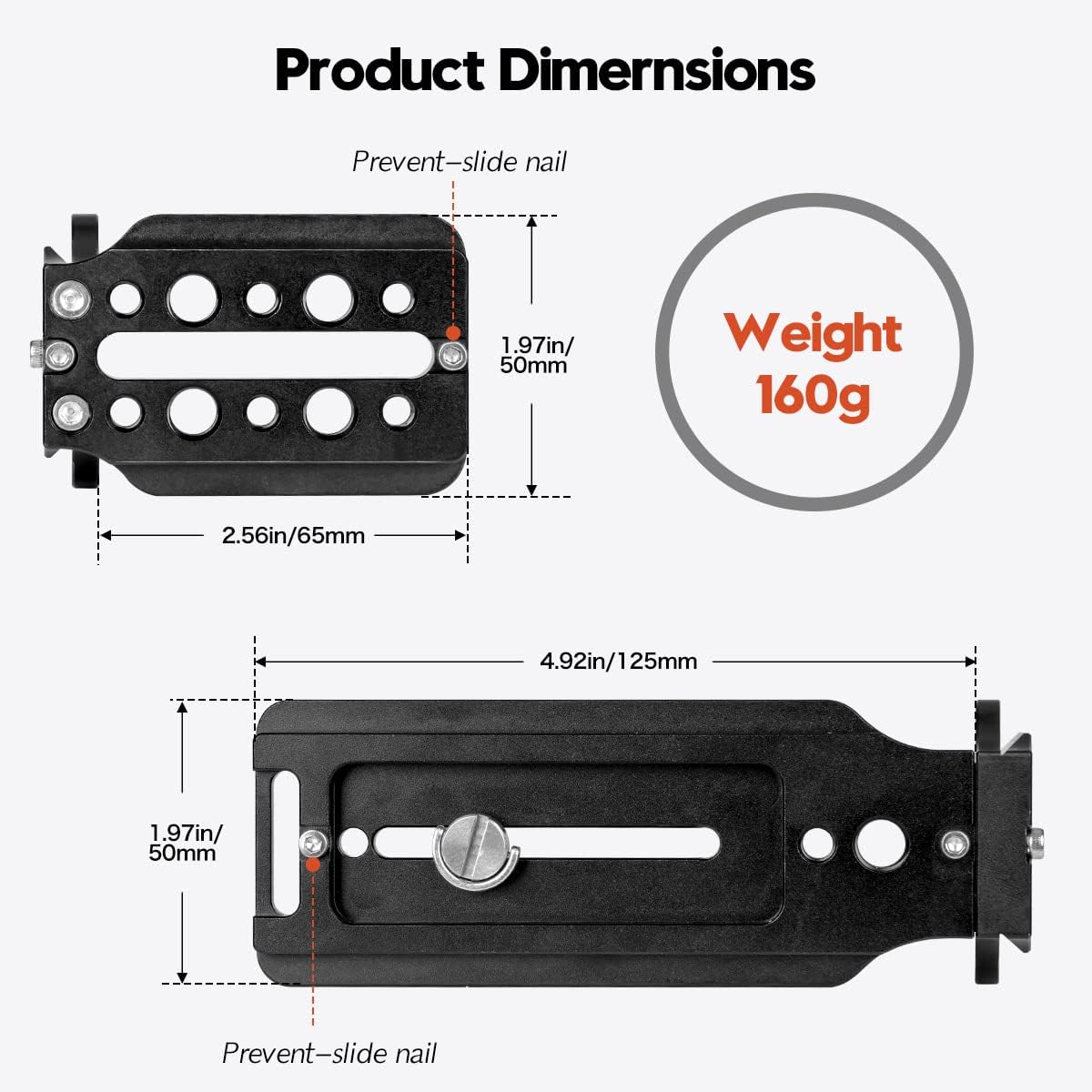 Koolehaoda L Shape Camera Bracket, Video Vertical Shooting Quick Release Plate L Stand Arca Swiss Compatible for Tripod Head Ballhead DSLR Camera - Image 5