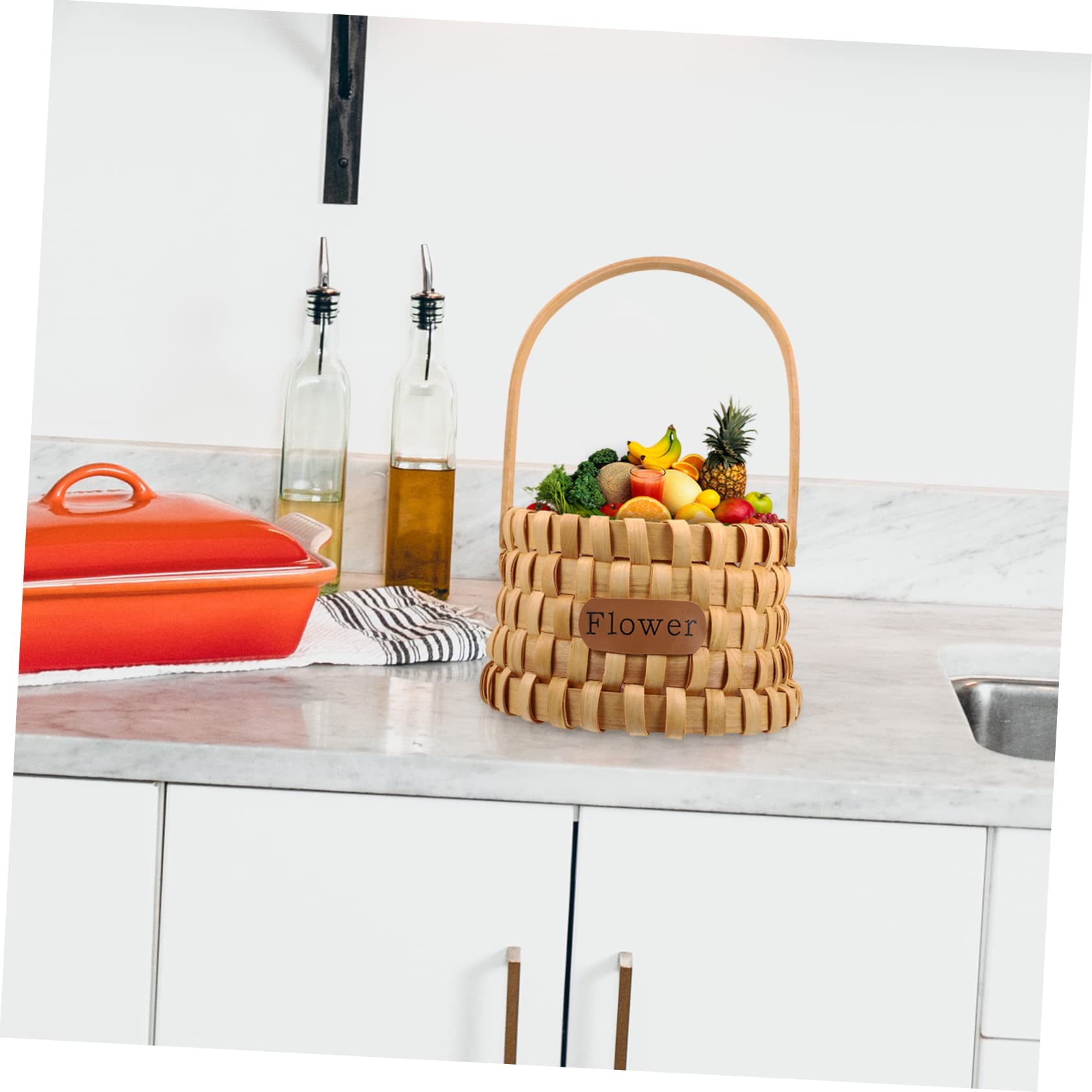 3 Cestas Pequeñas Tejidas Con Asa Redonda Para Almacenar Frutas Cesta De Madera Para Decoración Del Hogar Cesta De Tejido Hecha A Mano.