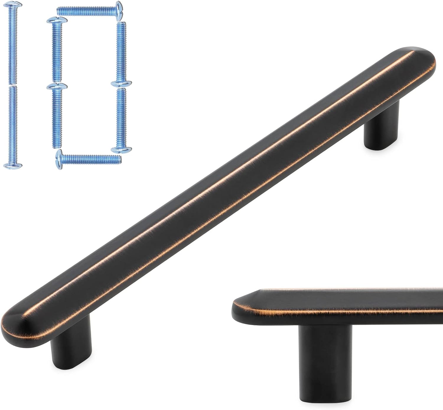 KOOFIZO 10Pack Beveled Bar Pull, Oil Rubbed Bronze Furniture