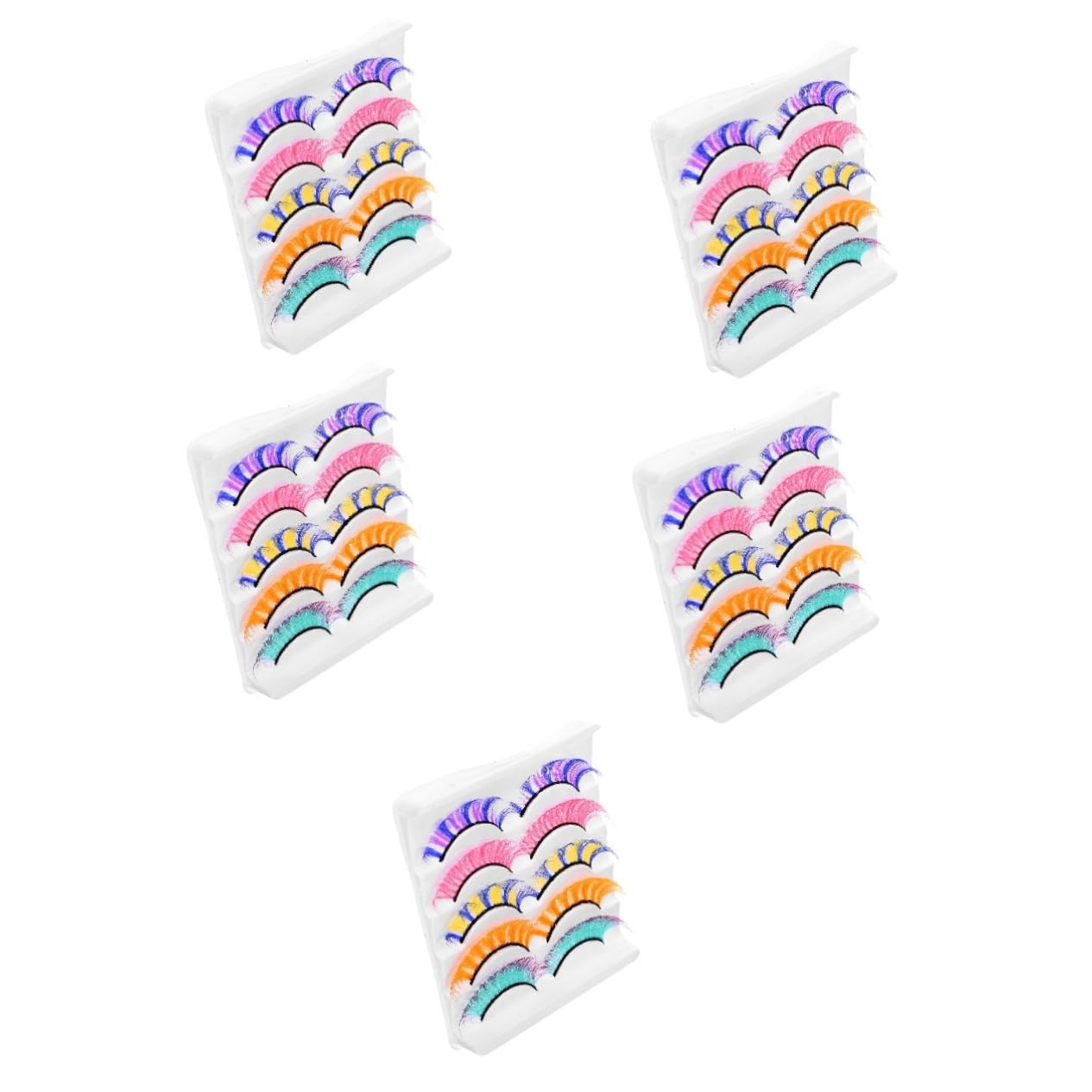 FRCOLOR 5 Set Di Ciglia Finte Più Durature Extension Di Ciglia Finte Naturali Soffici Per Donne Facili Da Indossare 5 Paia*5