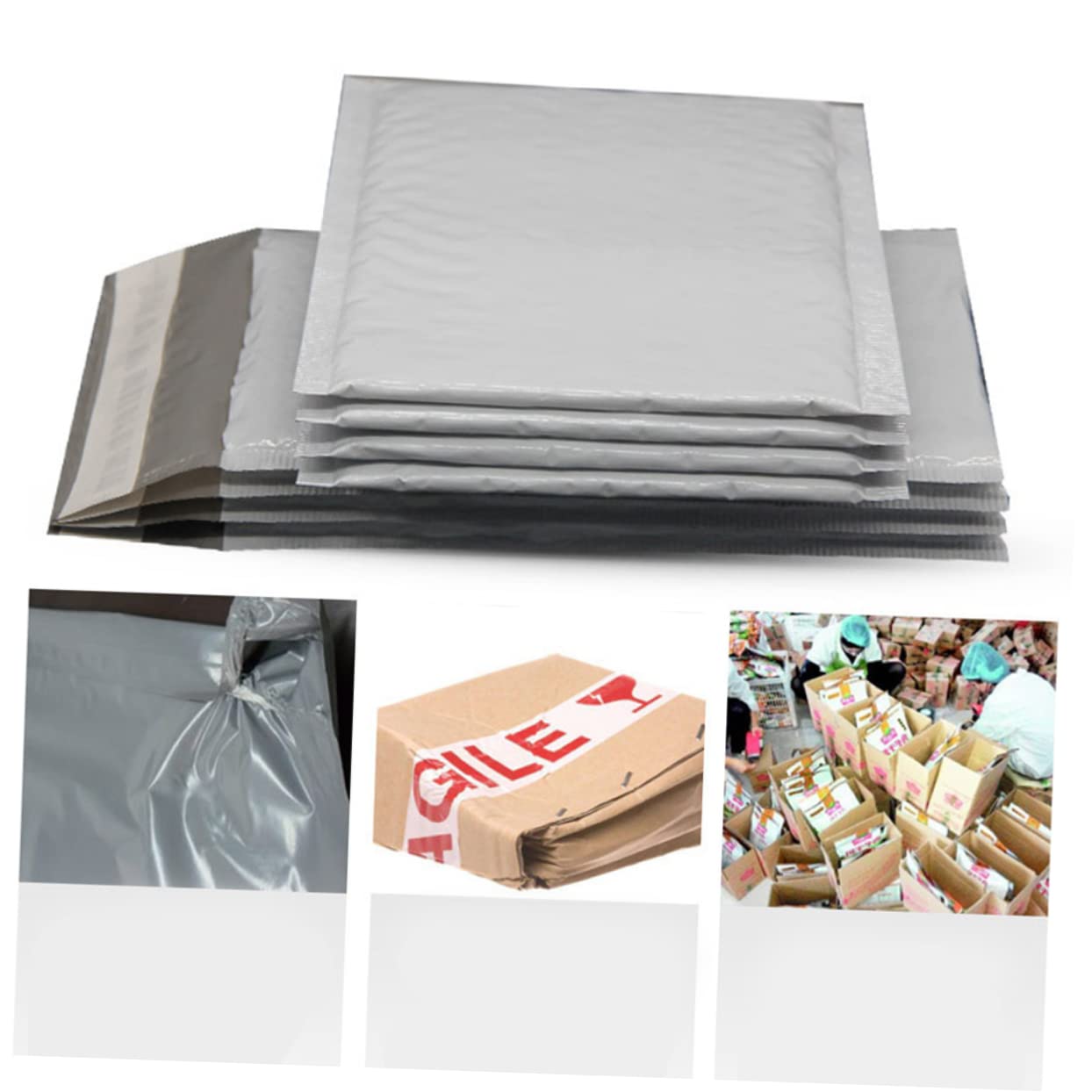 50PCS partner homebody domestics homef family sto foam padding padded postage bags poly bubble mailers poly mailers bag shipping bag postal bag new material Metal Bubble bag liner