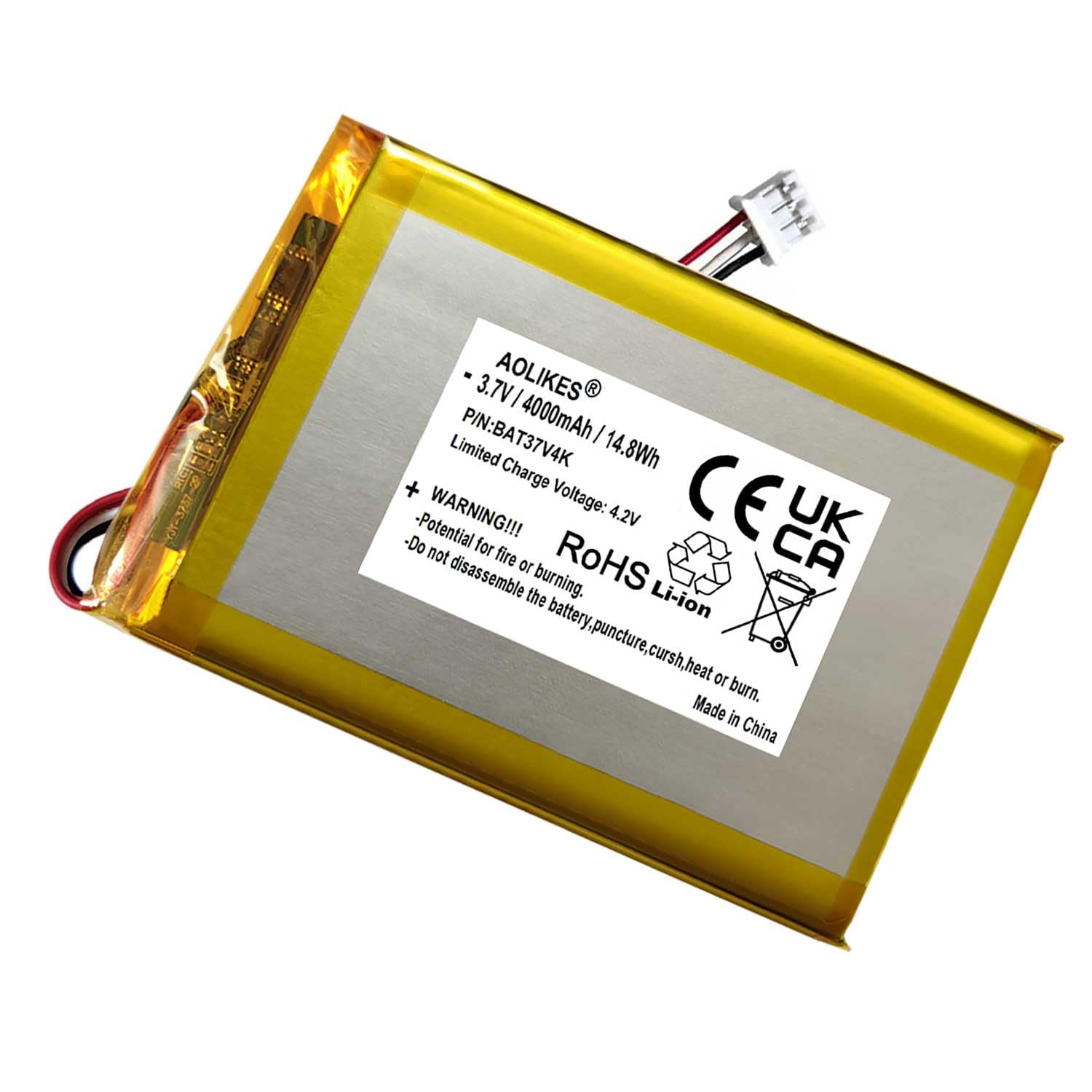 Remplacement de la Batterie Rechargeable 3500mah 3.7v pour hellobaby hb53, hb6146, hb6550 5 Pouces 2.4GHz Moniteur vidéo numérique sans Fil pour bébé