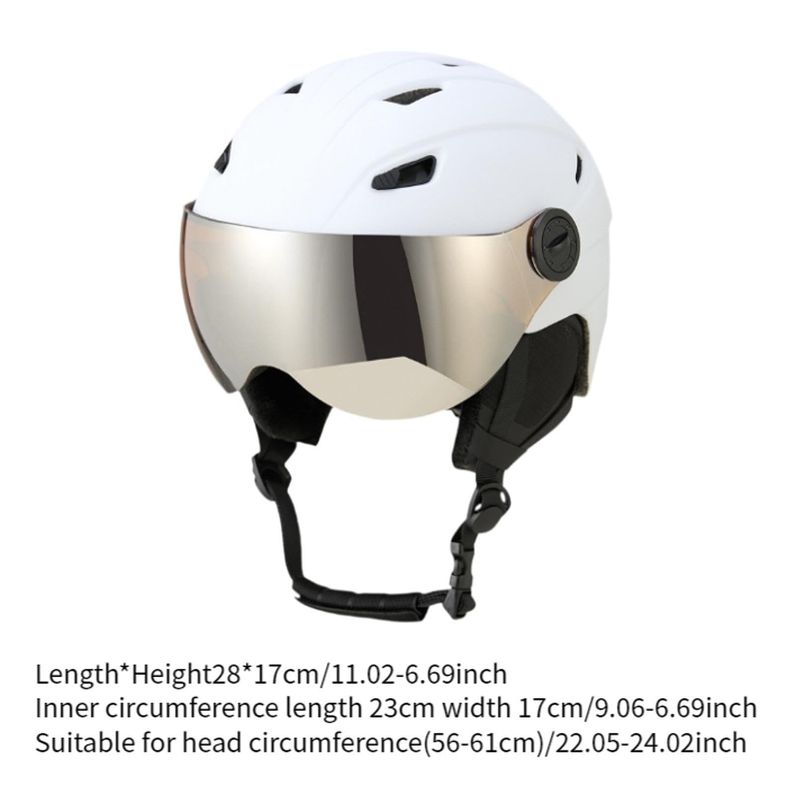 Casque de Ski avec Lunettes, Casque de Neige Respirant pour Femmes et Hommes, léger, réglable, résistant aux Chocs, Casque de Snowboard