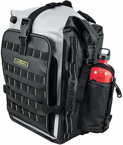Nelson-Rigg Hurricane - Mochila impermeable, color negro y gris, 30 litros