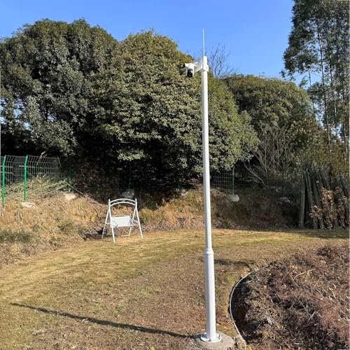 Adjustable Outdoor Security Camera Mounting Bracket Extender Pole - Durable Weatherproof Metal Ground Stand for Enhanced Stability & Coverage of Surveillance Cameras