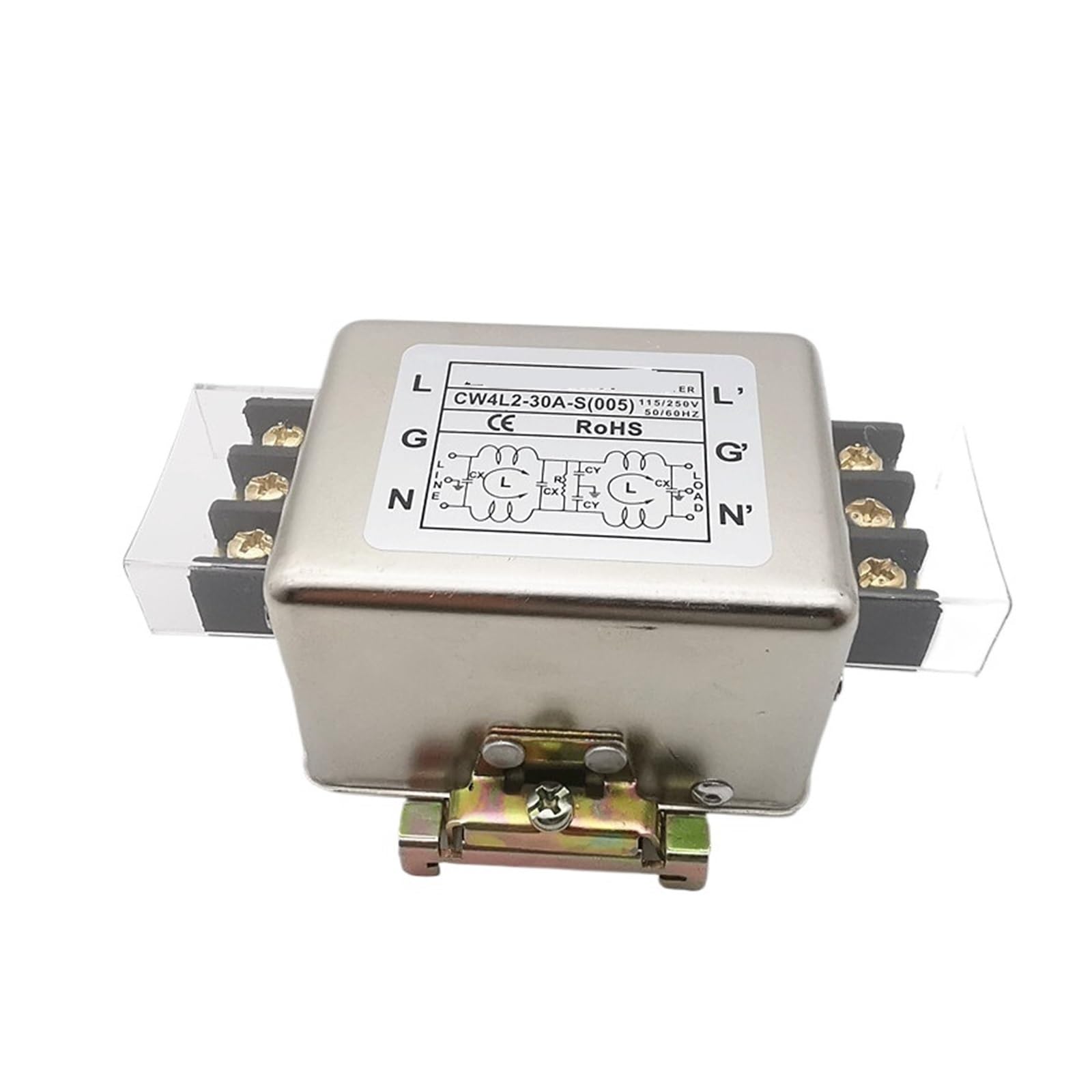 Filtro antiinterferencias CW4L2-30A-S de 30A para carril guía supresor de ruido eléctrico