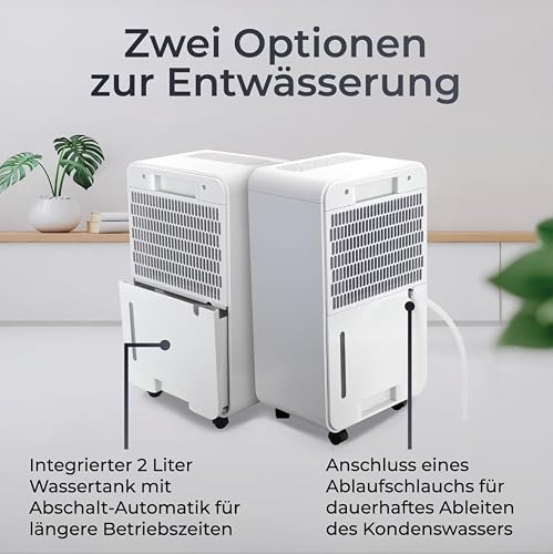 Mini-Luftentfeuchter Klamer 12L – Elektrischer Raumentfeuchter für 100m³