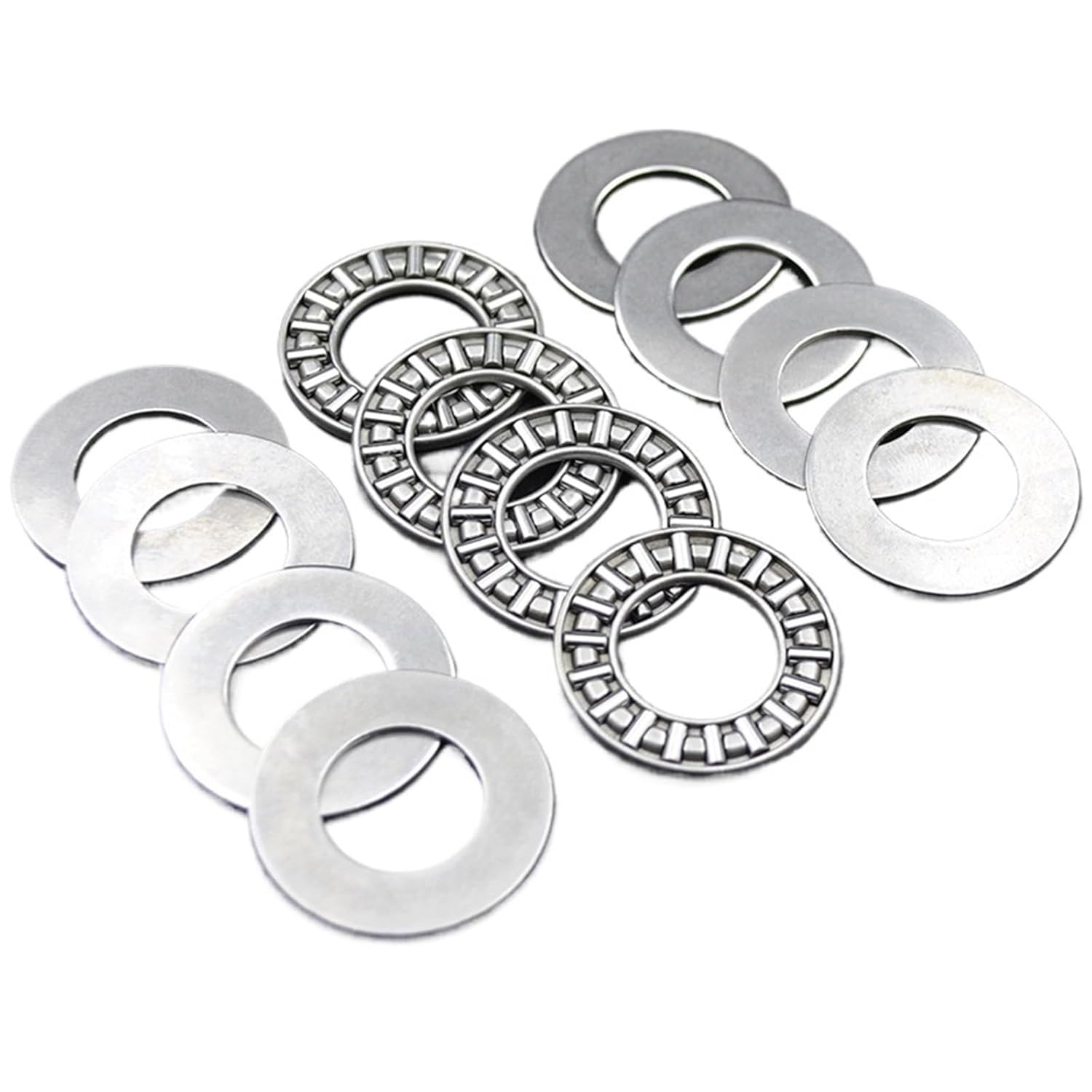 100Pcs AXK1528 +2AS Plane Thrust Needle Bearings 1528 15x28x4mm Wholesale 100pcs Axial Thrust Roller Bearing with Washers