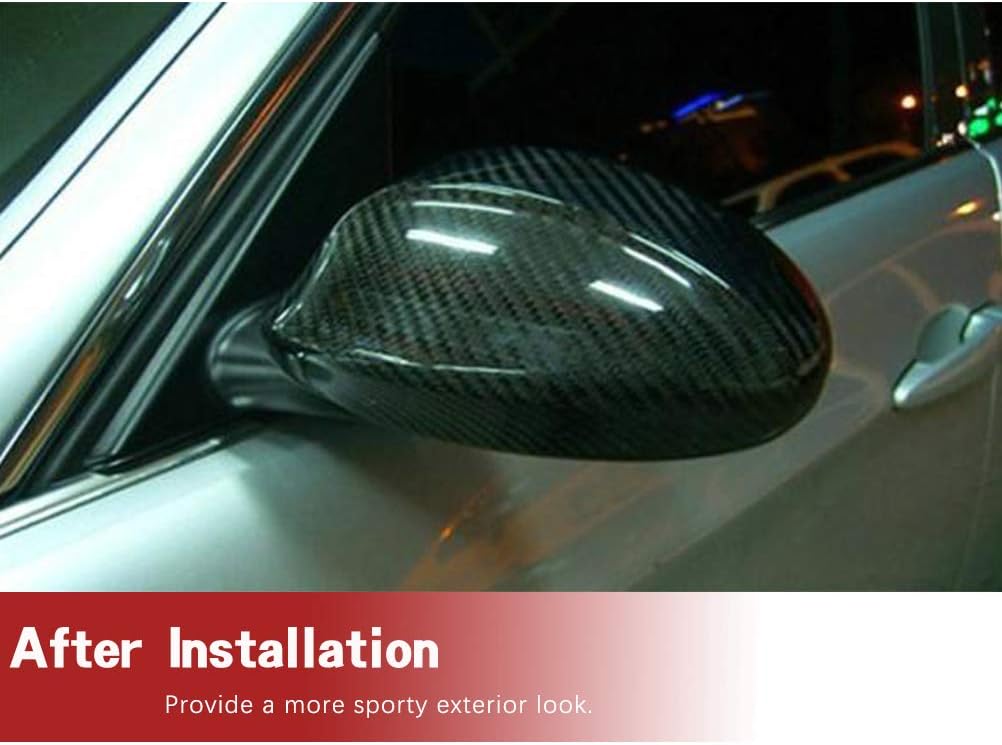 Carbon Fiber Mirror Covers fits for BMW 3 Series E90 318i 320i 325i 330i 335i Pre-LCI Sedan 2005-2008 Mirror View Caps
