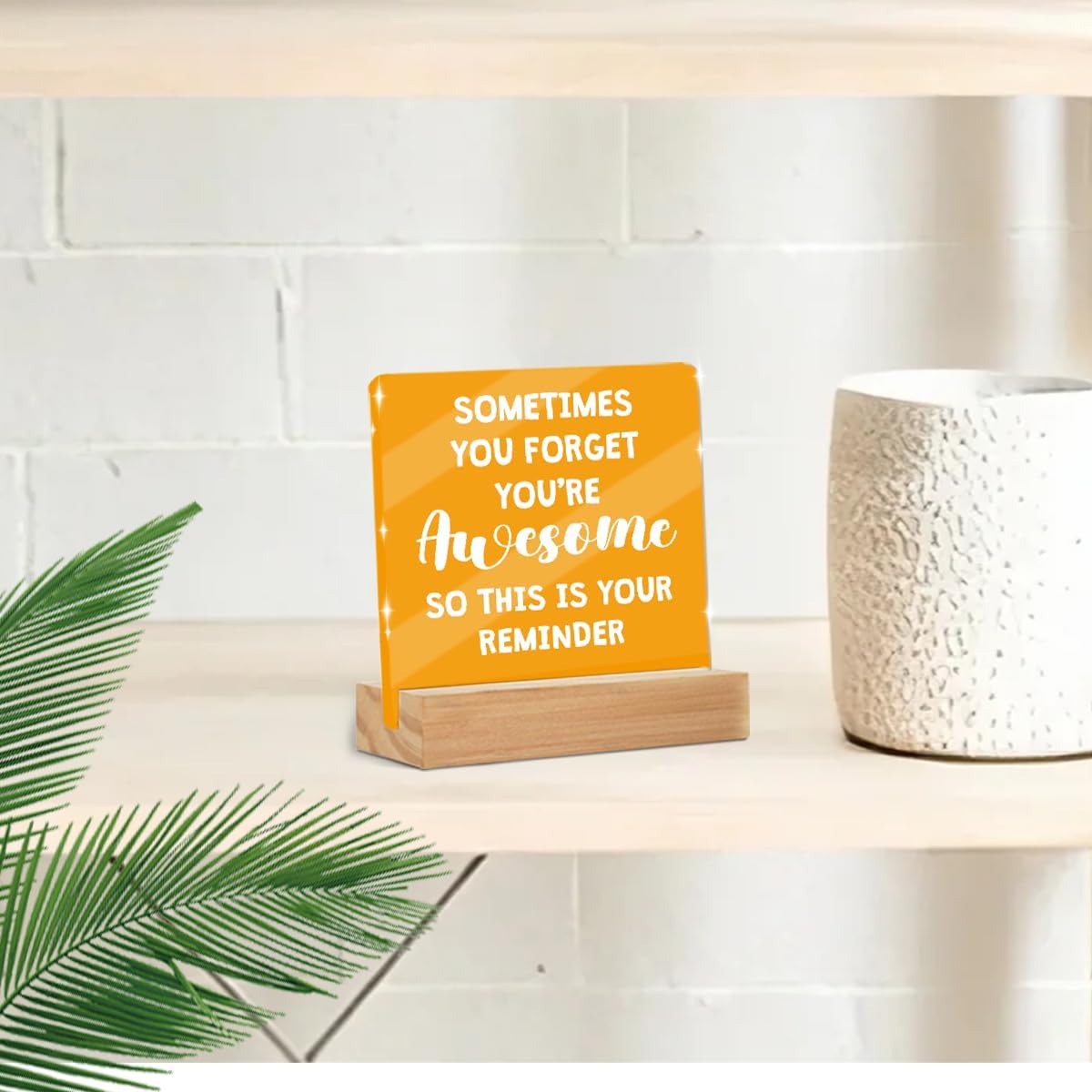 Motivational Reminder Quotes Desk Decor Acrylic Sign, Inspirational Appreciation Gifts for Women Men Coworkers Friends, Positive Affirmations Desk Accessories Signs for Table Top Cubicle Office Decor Multicolor 1329 image 5 of 6 B0F8QZV4H9