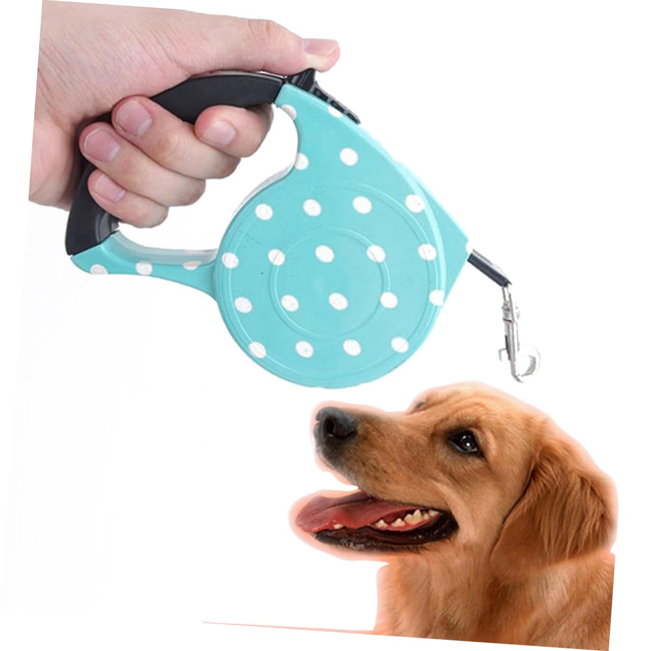 GALPADA Retractable Dog Lead with One Button Lock Ergonomic Slip Handle Reflective Cord for Small to Large Dogs Durable Casing Design