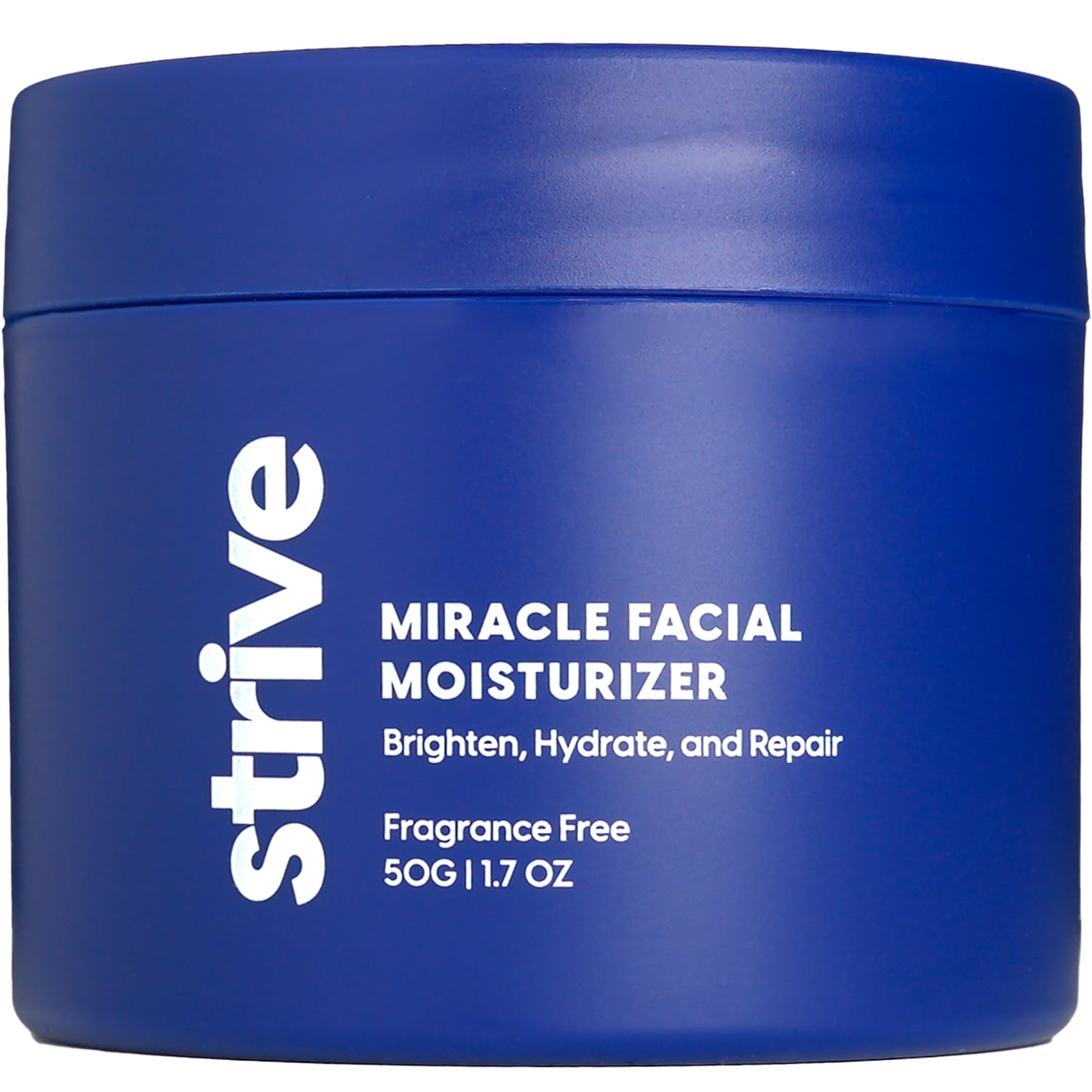 Strive Mens Face Moisturizer, Dark Circle Brightening, Anti Aging Mens Face Lotion with 4% Niacinamide+, Hyaluronic Acid & Ceramides, Hydrating Fragrance Free Skin Care Face Cream - 1.7 fl oz.