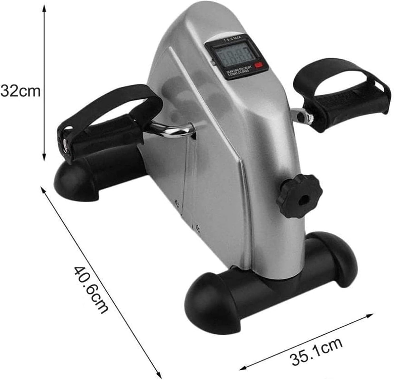 Mini rower treningowy z pedałami, siedzący, podbiurkowy z wyświetlaczem LCD do ćwiczeń nóg i ramion, sprzęt rehabilitacyjny dla osób niepełnosprawnych i seniorów