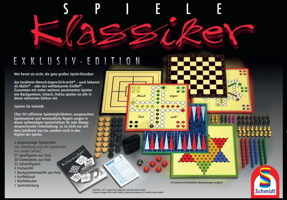 Schmidt Spiele 49120 Spiele Klassiker, Spielesammlung, 2 bis 6 Spieler