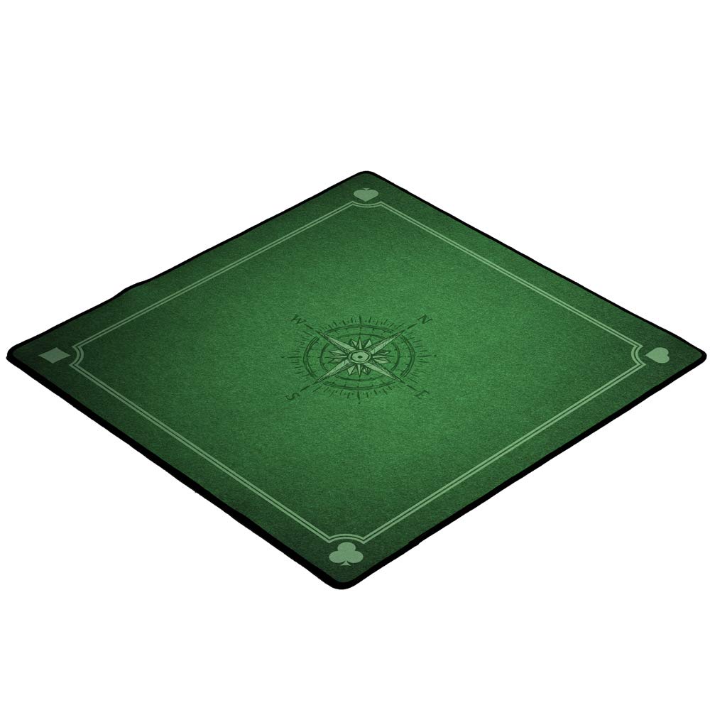 Tapis de jeux de cartes et de société Imprimé en France Antidérapant OFFLINE 76x76cm Vert