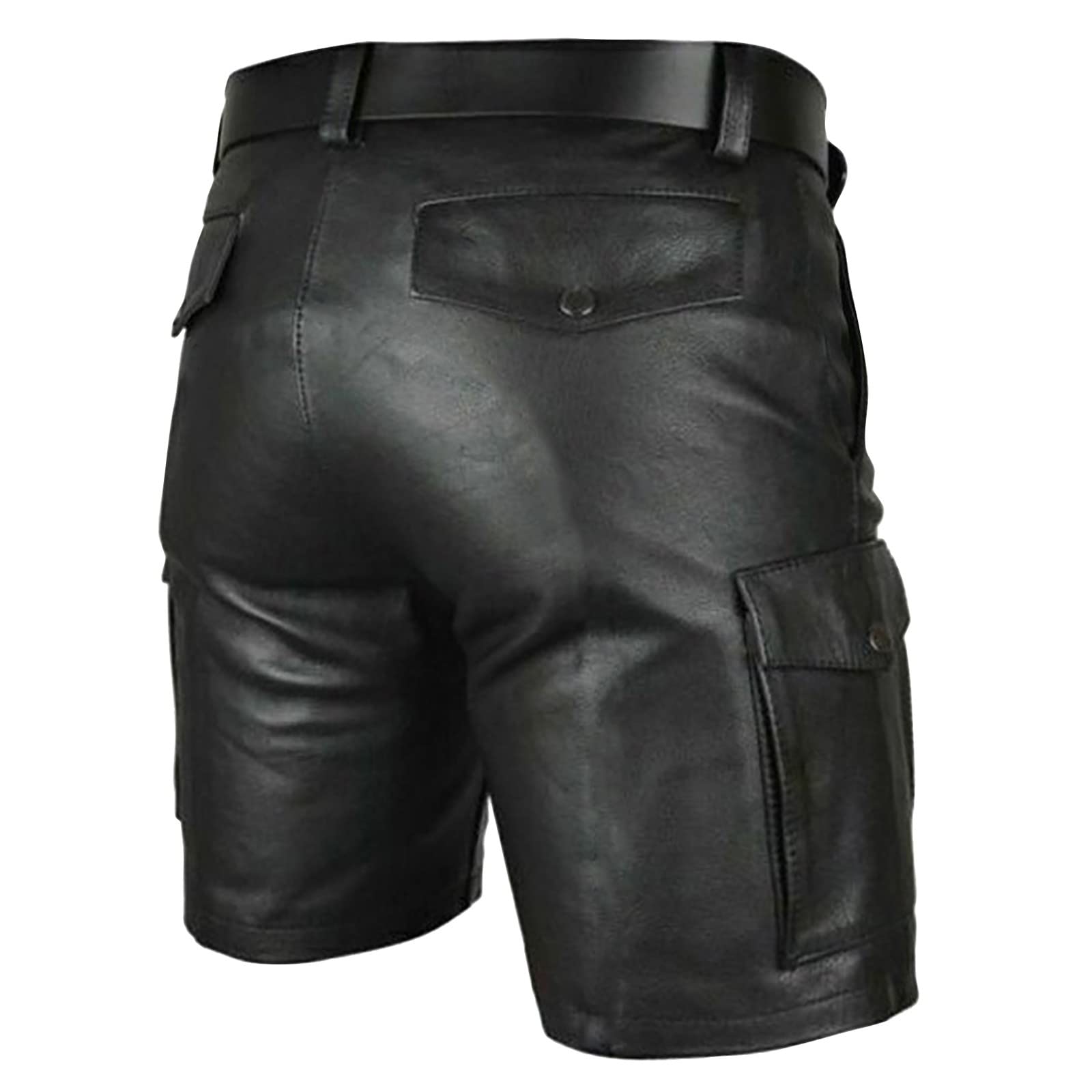 Generisch Pantalon en latex pour homme - Clubwear - Sexy - Legging en latex - Effet mouillé - Pour homme - Aspect vernis - Short en cuir brillant - Pour entraînement, gym, danse