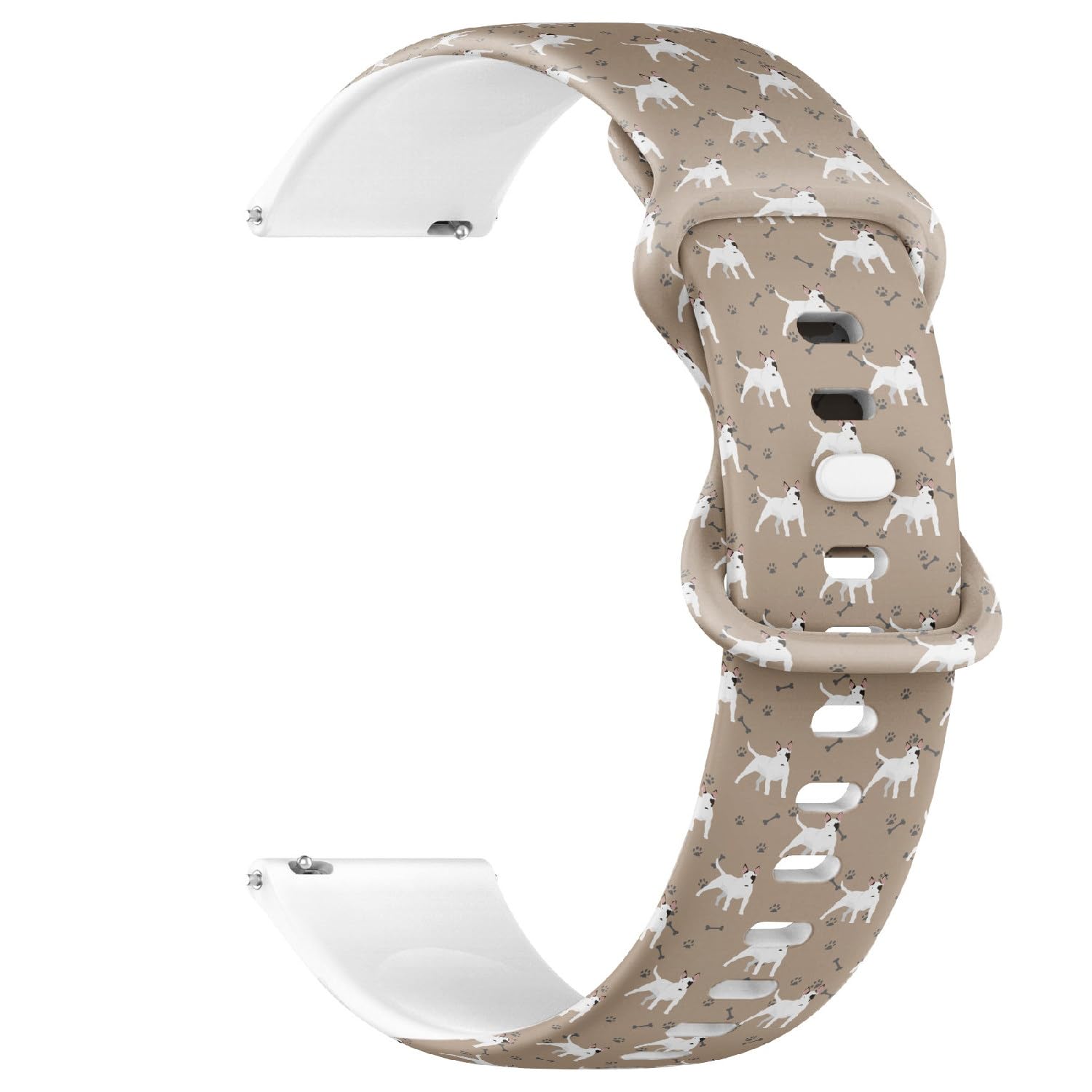 Compatible with Garmin Fenix 7/7 Pro, Fenix 6/6 Pro, Fenix 5/5 Plus, Epix (Gen2) / Epix Pro (Gen2), 22mm Sport Watch Band (Bull Terrier Dog Colorful) Silicone Soft Strap Bracelet