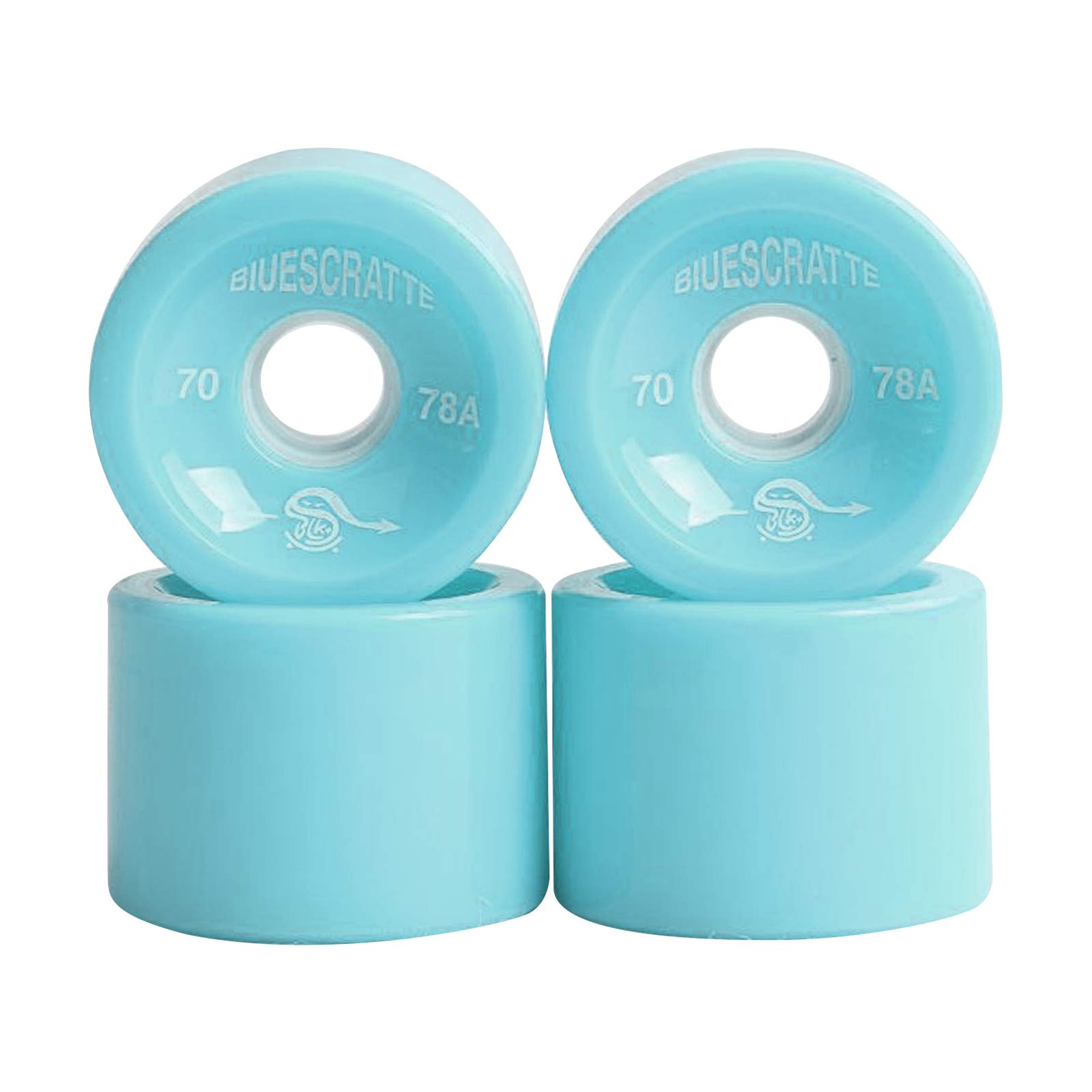 Perfeclan 4 unids/Pack 70mm Longboard PU Rueda de Skateboard 78A dureza Ruedas Crucero de ABEC-9 rodamientos Cubierta Exterior