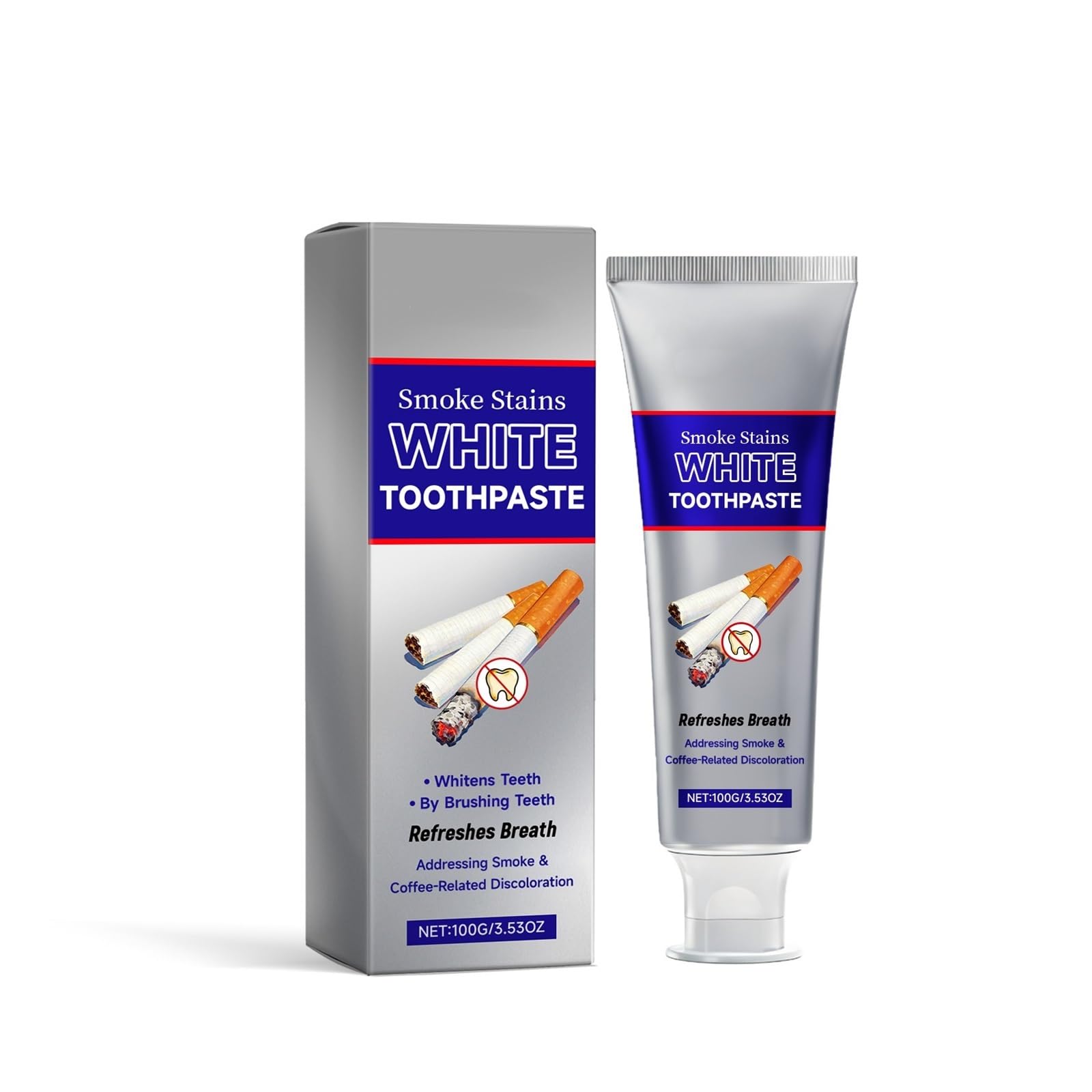 Pasta de dientes refrescante 100 g: espuma rica, limpieza suave, adecuada for el cepillado diario por la mañana y noche(3pcs)