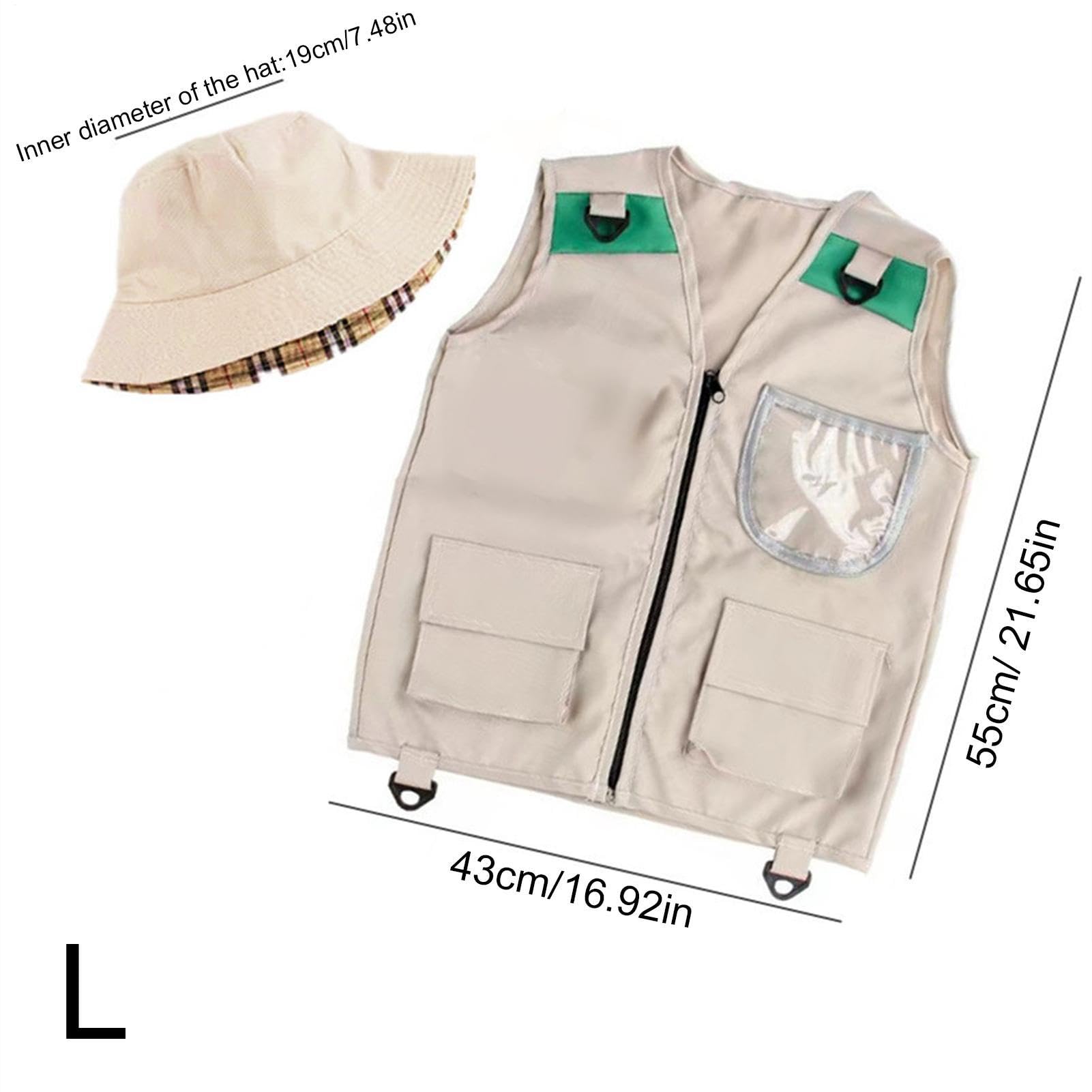 Traje De Explorador Para Niños, Traje De Explorador Con Sombrero, Chaleco Cargo Y Sombrero Para Niños, Juguetes Exploración Naturaleza, Para Excursiones Safari Senderismo Aventuras De 3 A 10