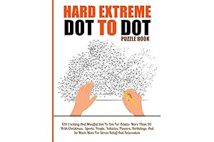 Extreme Dot To Dot Puzzles For Adults: Sharpen Your Mind, Improve Hand-Eye Coordination and Concentration