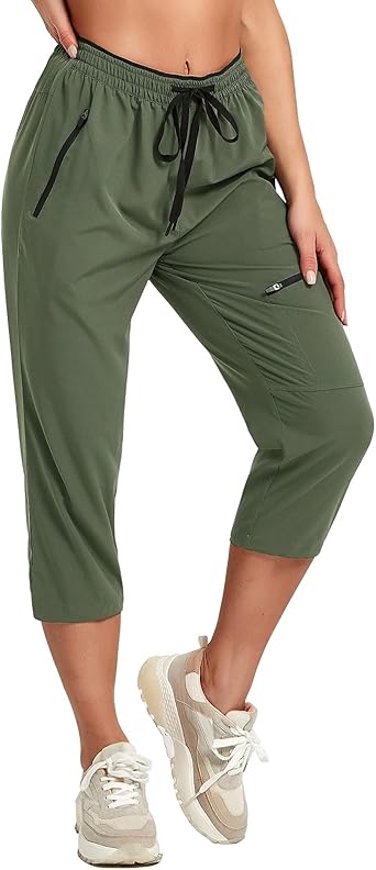 lightweight capri joggers