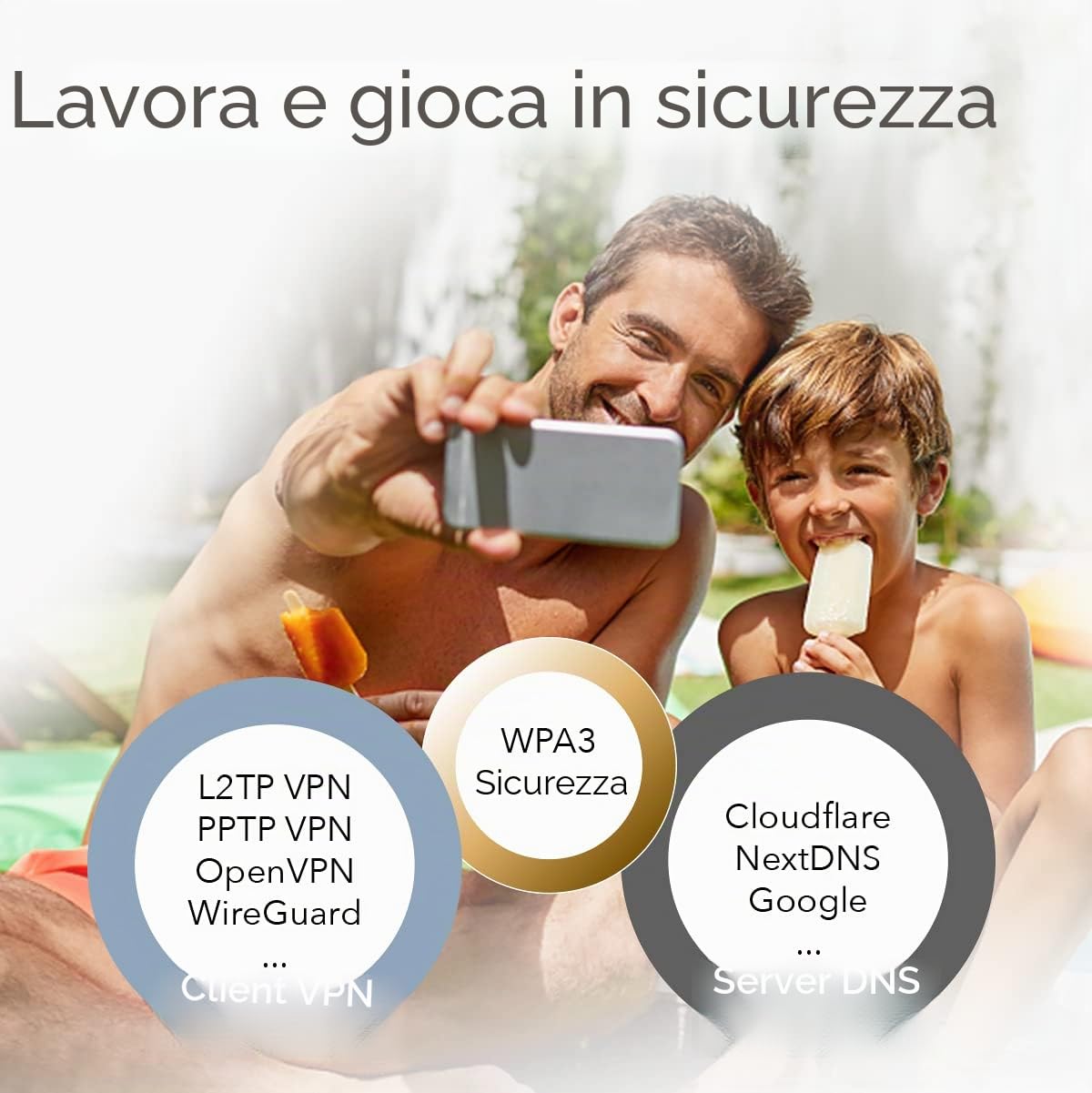 Cudy M1800 3-Confezione AX1800 WiFi 6 Mesh Router, Sistema WiFi Mesh, Router/Extender VPN Gigabit 5G, Controllo Genitori