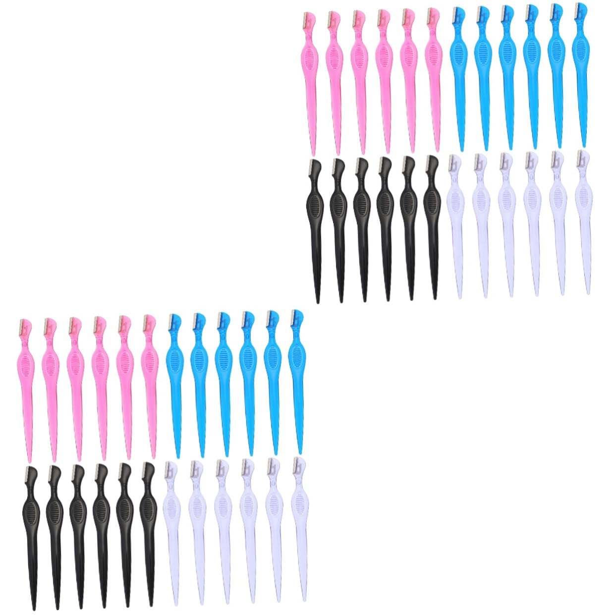MAGICLULU 48 Stk Augenbrauenschaber Shavemate Mini Augenbrauenblätter Trimmer Für Augenbrauenrasierer Manueller Augenbrauenrasierer Abs Augenbrauen Trimmen Make-up-tools