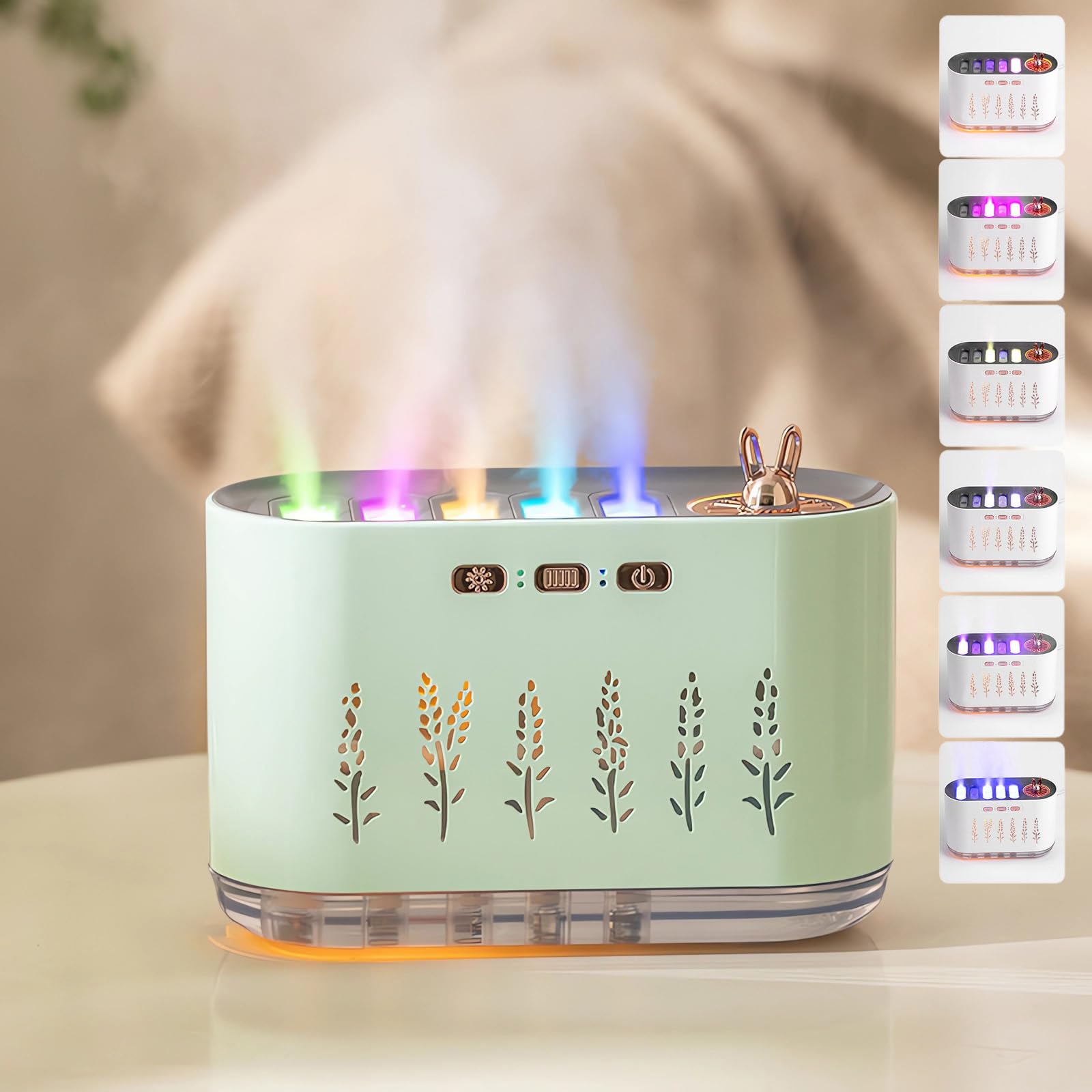 Difusor de aceite esencial, humidificador de 700 ml para dormitorio, niebla fría con sincronización de música, súper silencioso y apagado automático, perfecto para el hogar, la oficina y el yoga