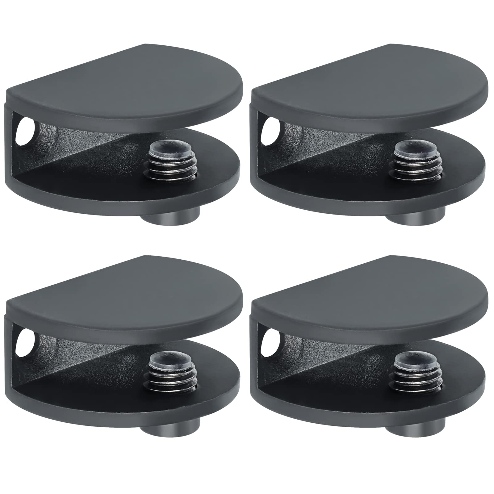 Alise Glass Shelf Bracket Adjustable Shower Brackets,Heavy Duty Rectangle Clamp Holder for 6-10mm Glass Shelves,Wall Mount Clamps Clip Support Panel