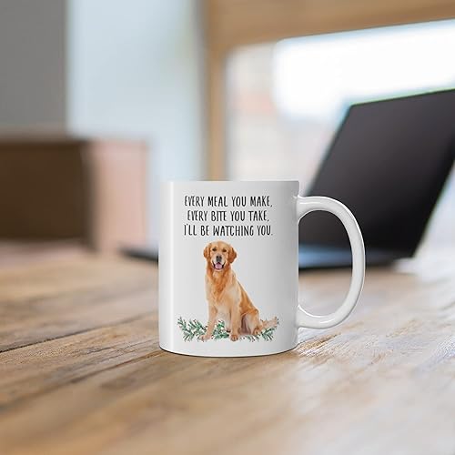 Miniatura 6 de Lovesout Divertidos regalos rojos de Golden Retriever para mujeres, Día de la Madre 2025 Every Meal You Make Every Bite You Take, taza de café, taza