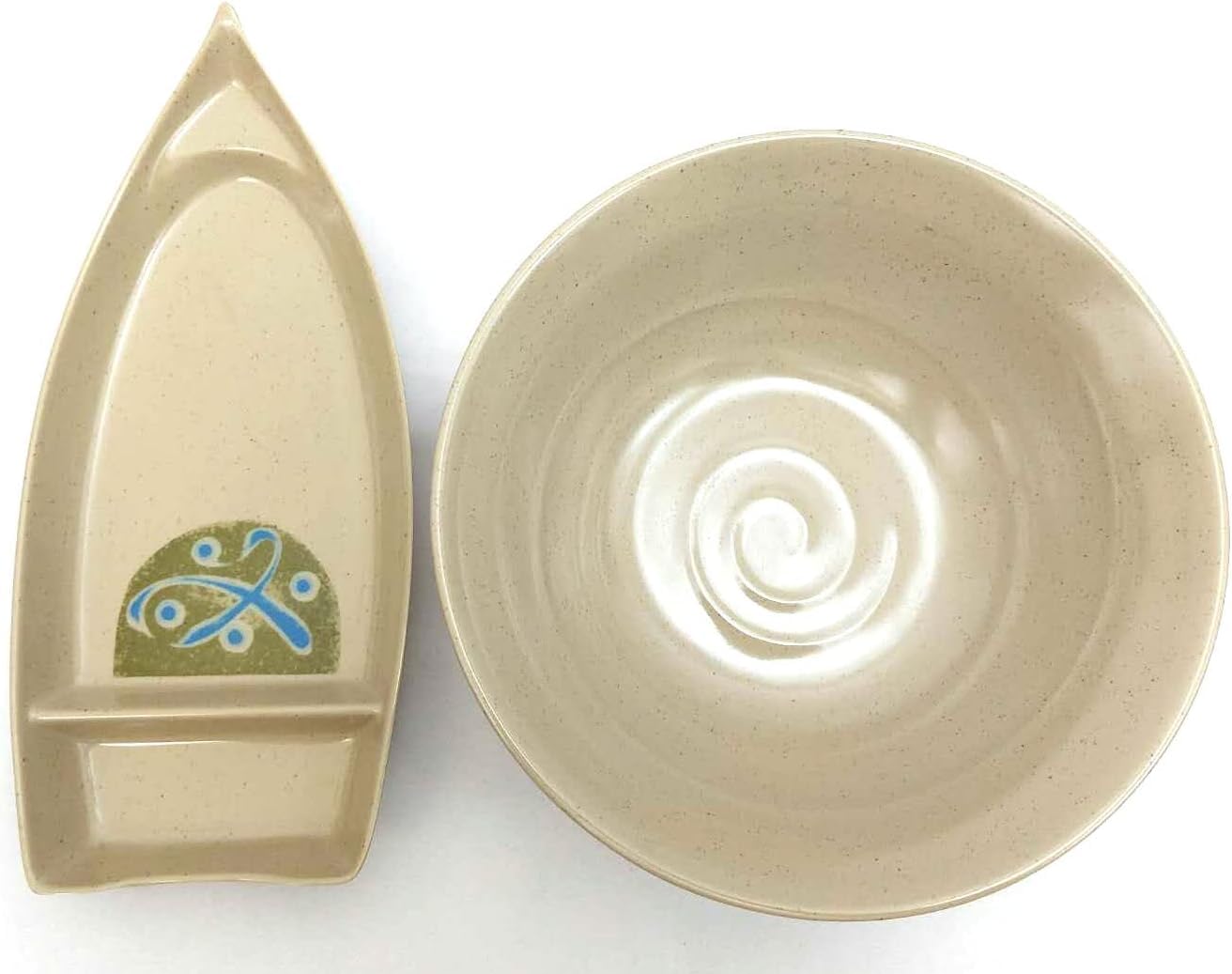 JapanBargain 2347, Lot de 6 assiettes de service japonaises pour sashimi, apéritif, plats à frites et trempettes, 25,4 cm, vert