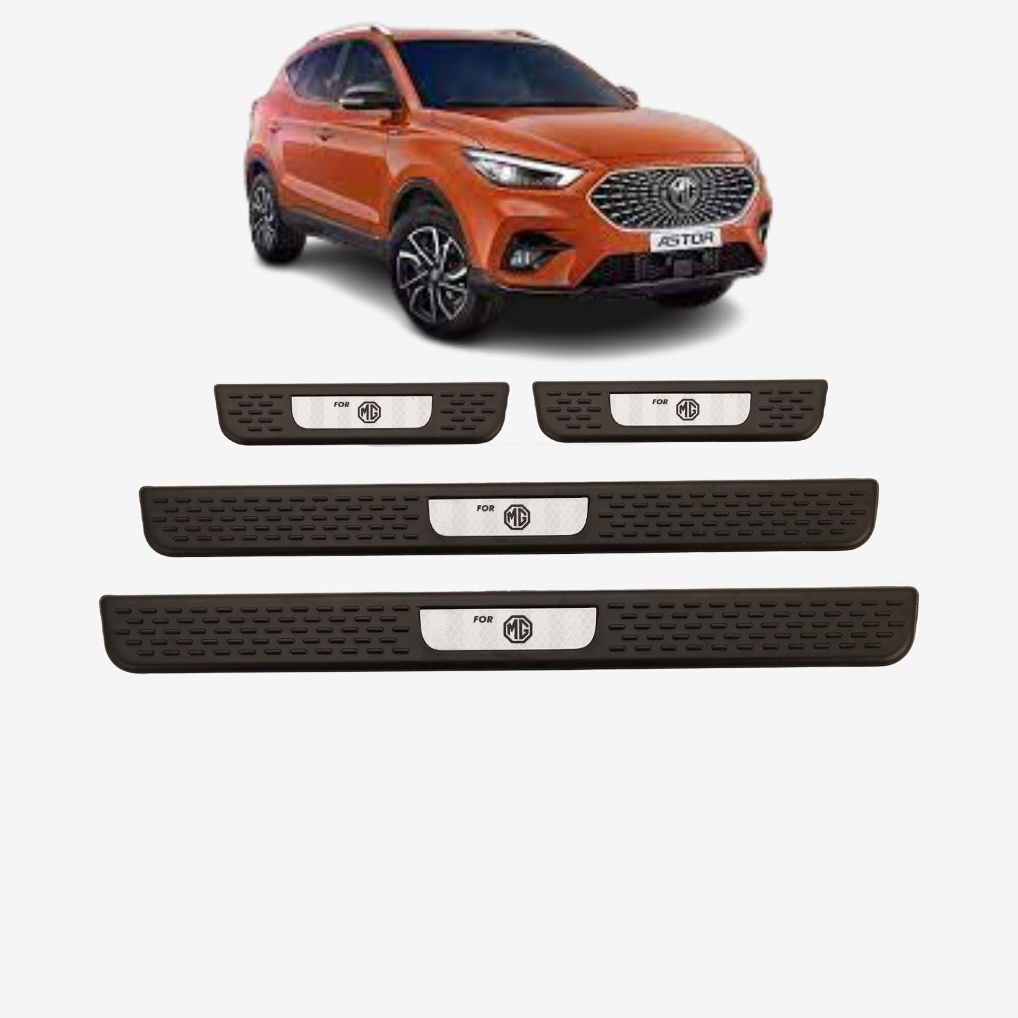 rewaiveCar Door Foot Step for Mg Astor, Sill Plate with Reflector for MG Astor, Scuff Plate for Car, Mg Astor car Foot Step