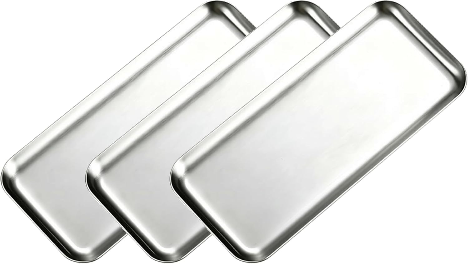 3 Pack Small Stainless Steel Tray, 8.7 Inch Mini Tray