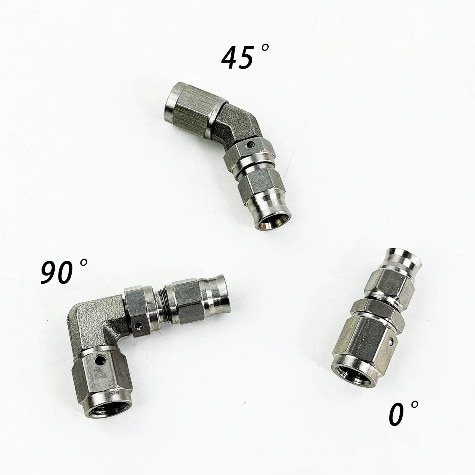 Adaptador Manguera Grifo Accesorio de conexión rápida Freno | Adaptador de codo recto de 0° 45° 90° Conector de manguera de línea de automóvil(45 degree)