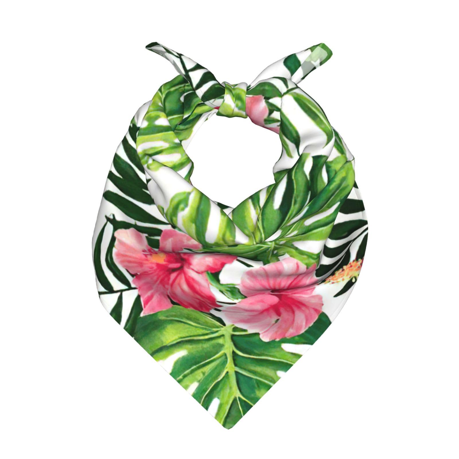 EdWal Tropical Leaves Print Soft Satin Bandana 22 For Men Women Handkerchief Headband Scarf Jumbo Bandanas Women Gift