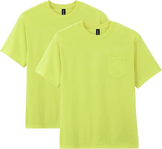 Gildan Men's DryBlend Workwear T-Shirts with Pocket, Style G205A340, 2-Pack