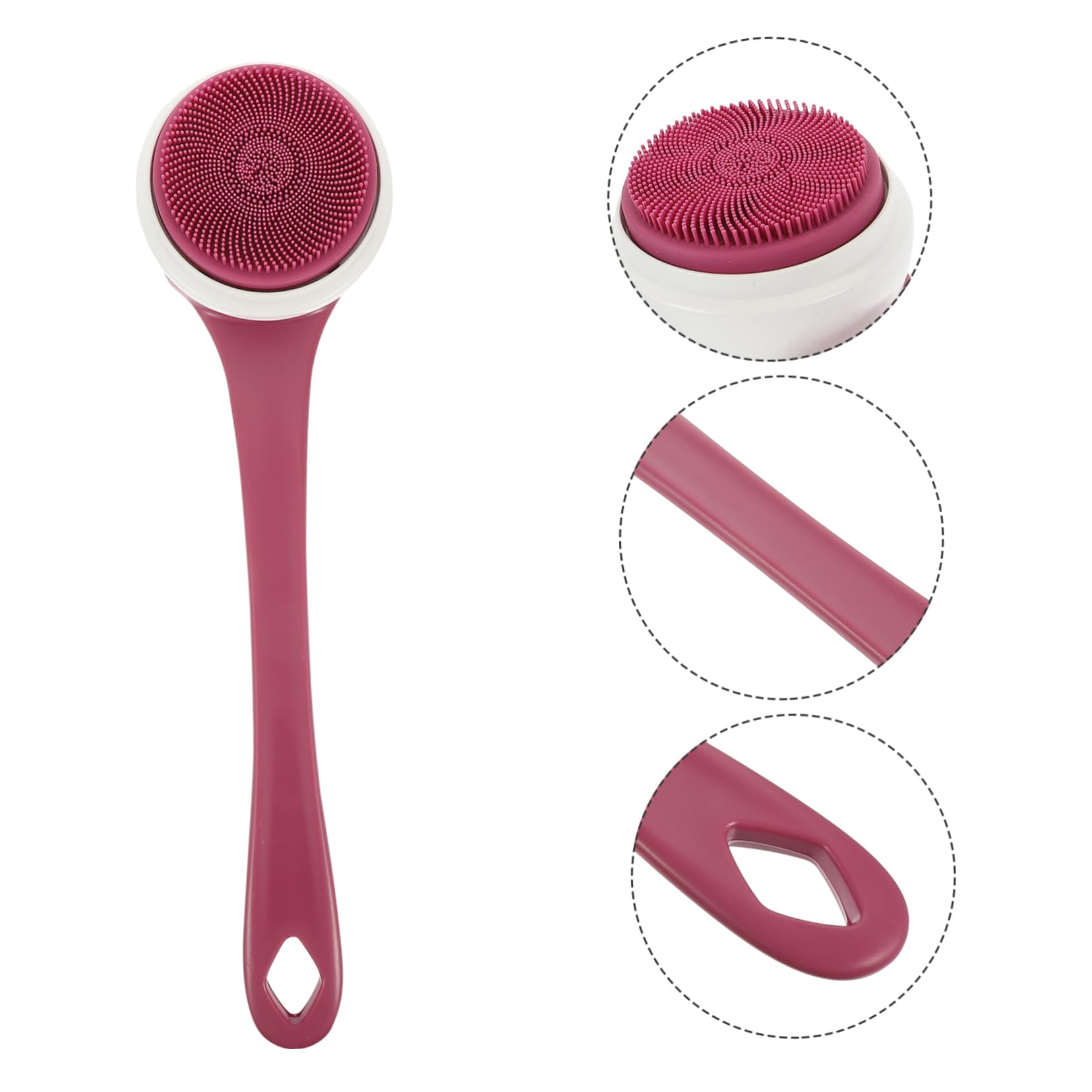 Happyyami Cepillo Corporal Eléctrico Depurador de Ducha 1 Unidad Tamaño Mediano Resistente al Agua para Adultos Limpieza Profunda Masaje Cabezales Intercambiables Uso Baño