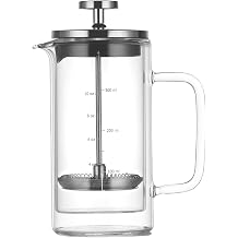 Coffee Press French Press Coffee Maker Cafe Press Plunger Pot French Press with Filter Double Wall Coffee Maker Quick and Easy Double Wall Coffee Press Dishwasher Thermal Dripper Coffee Tea