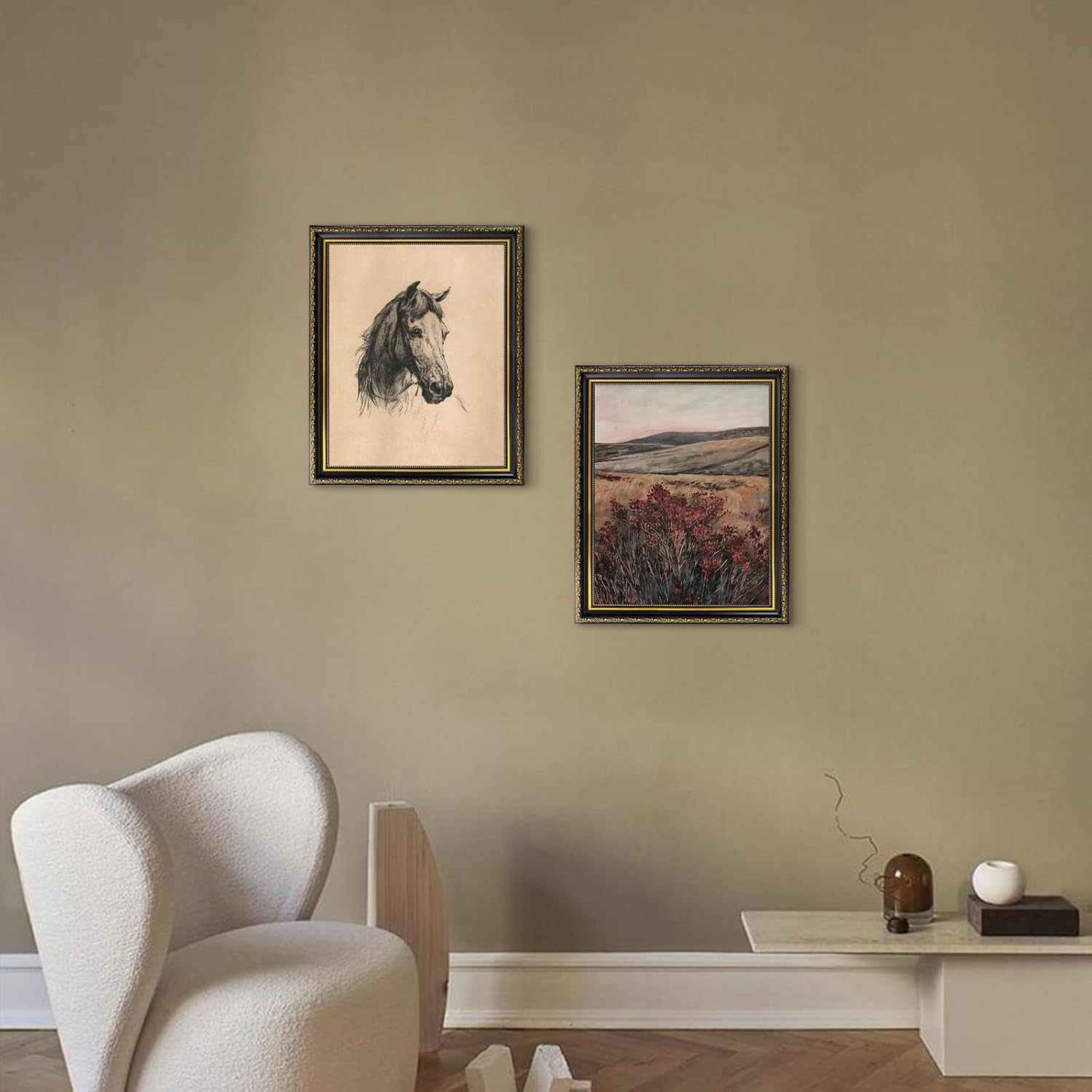 11x14 Vintage Picture Frames Set of 2, Fit with 11x14 Pictures, Elegant Decorative Photo Frames, Perfect for Home Office Gallery Wall Decor, Black and Gold, 2 Pack