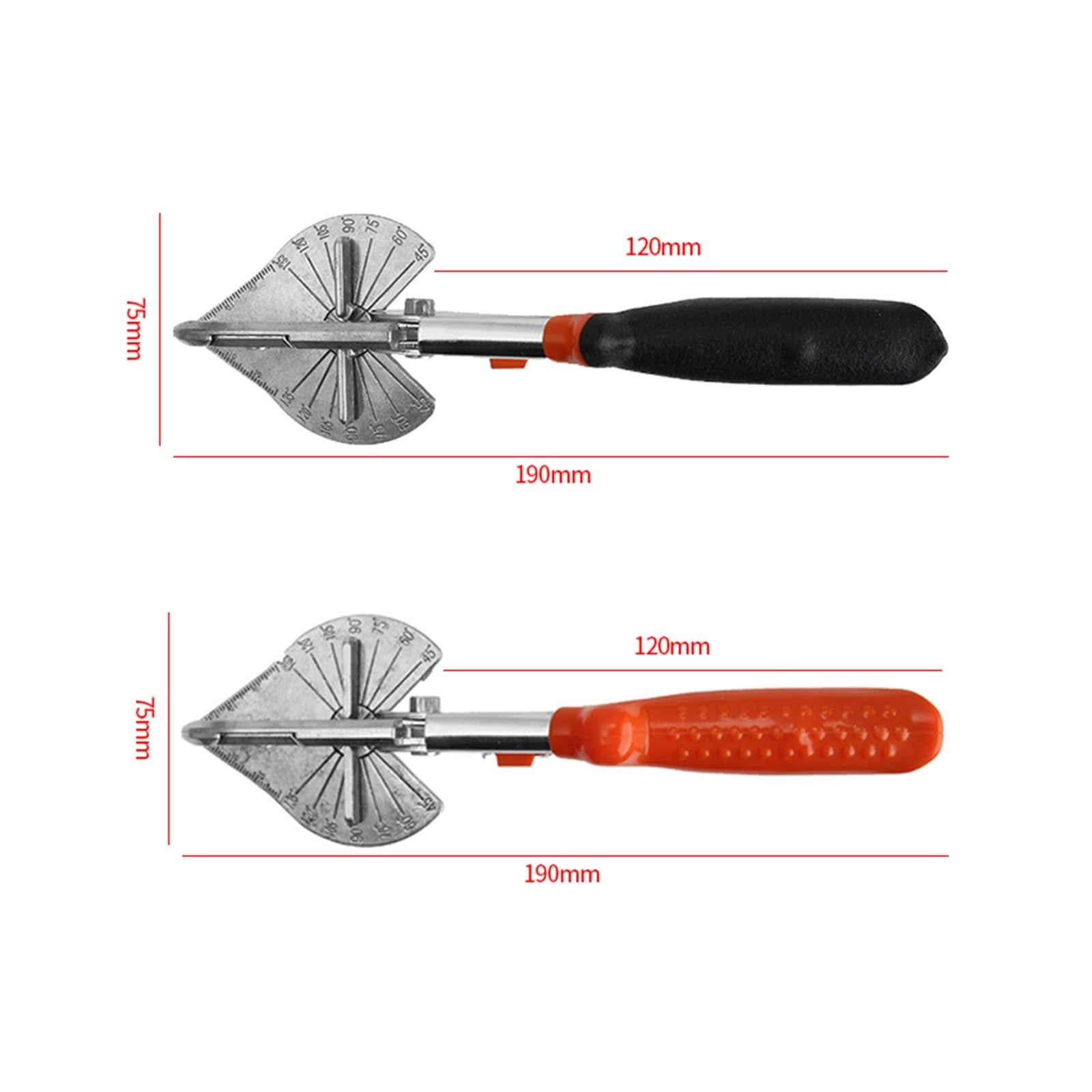 Cortador de tubos Cortador De Conductos De Alambre De Revestimiento De Inglete Multiángulo De 45-135 Grados, Tijeras De Manguera De Tubo De Plástico De PVC PE, Herramienta De Fontanería For Decoración